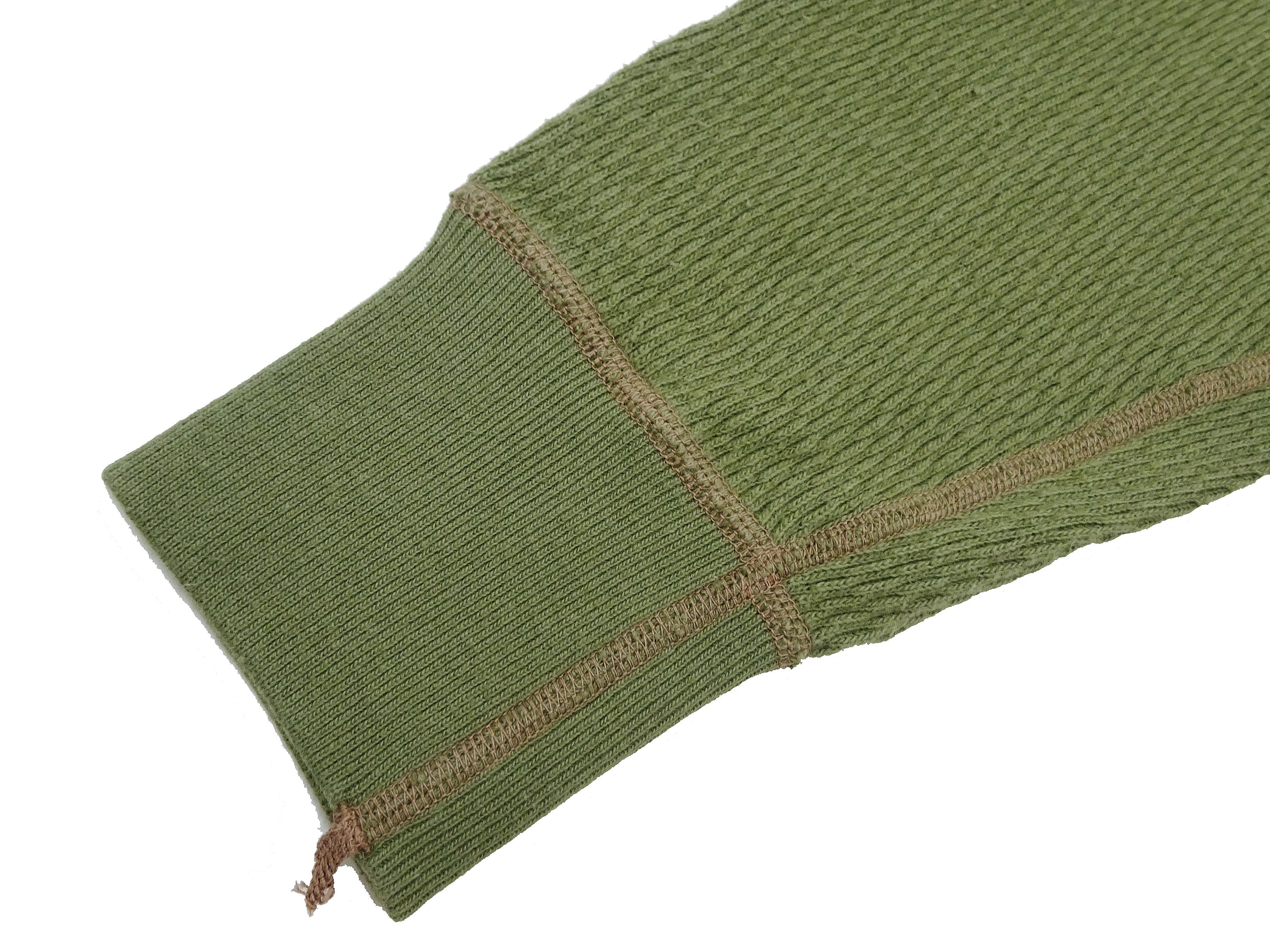 Buzz Rickson Waffle-Knit Thermal T-Shirt Men's Casual Long Sleeve Plain Crew Neck Waffle Tee BR63755 149 Olive - Image 10