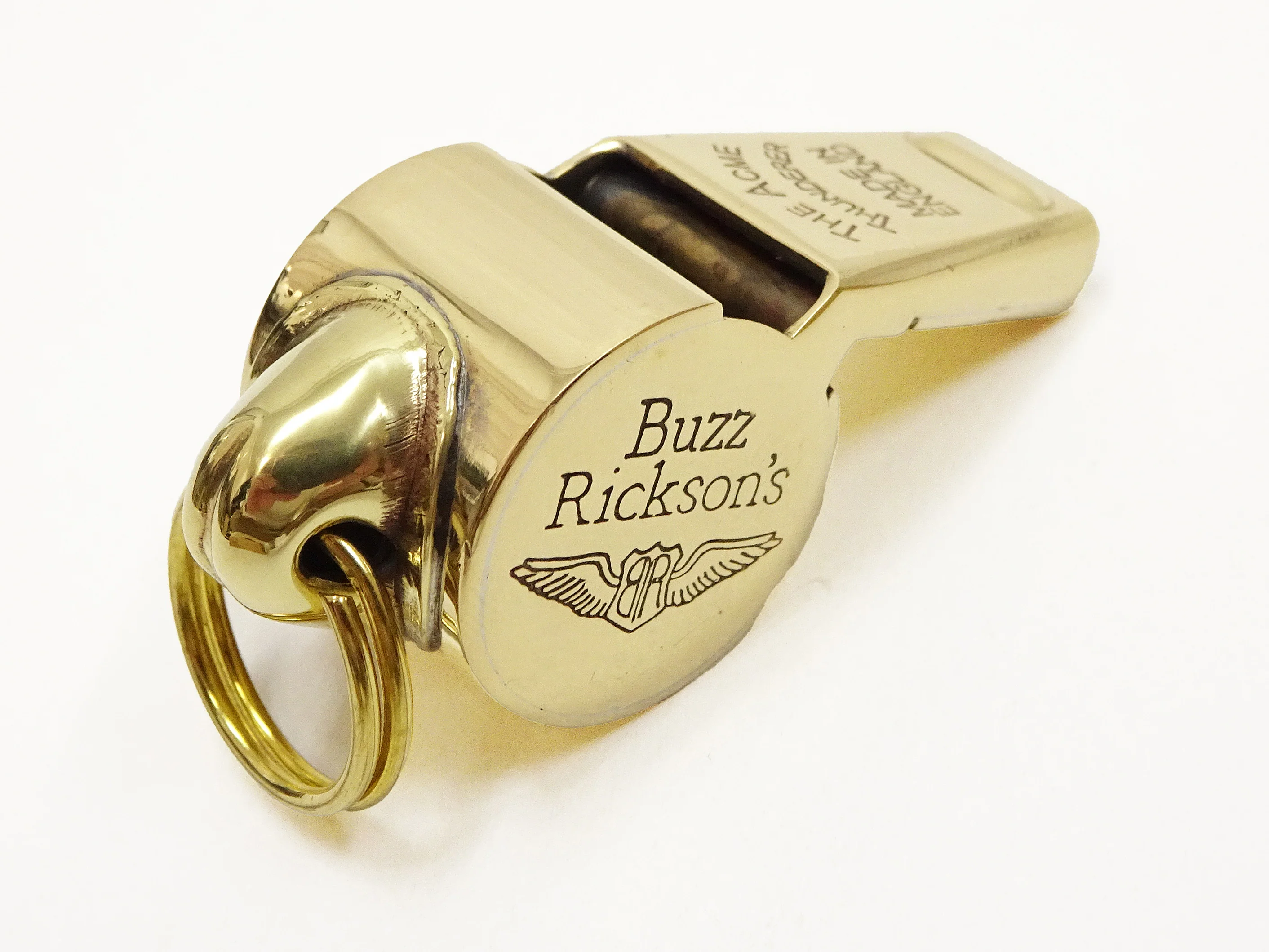 Buzz Rickson Whistle Acme Thunderer WWII Military Air Force Pilot Style Brass Whistle with Split Ring BR02763 - Image 2