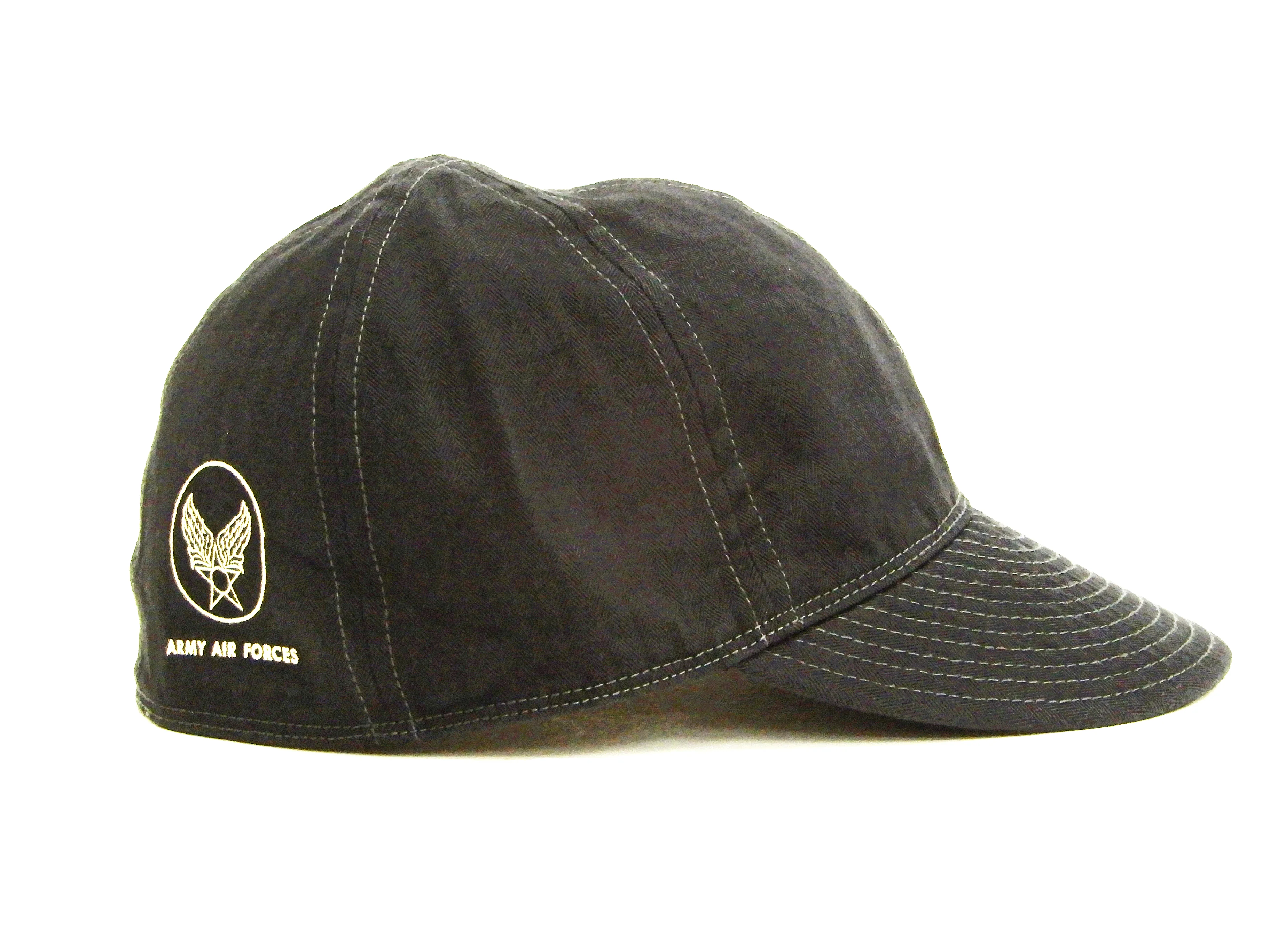Buzz Rickson William Gibson Men's Army Cap Type A-3 Black Military Hat BR02519 Black - Image 3
