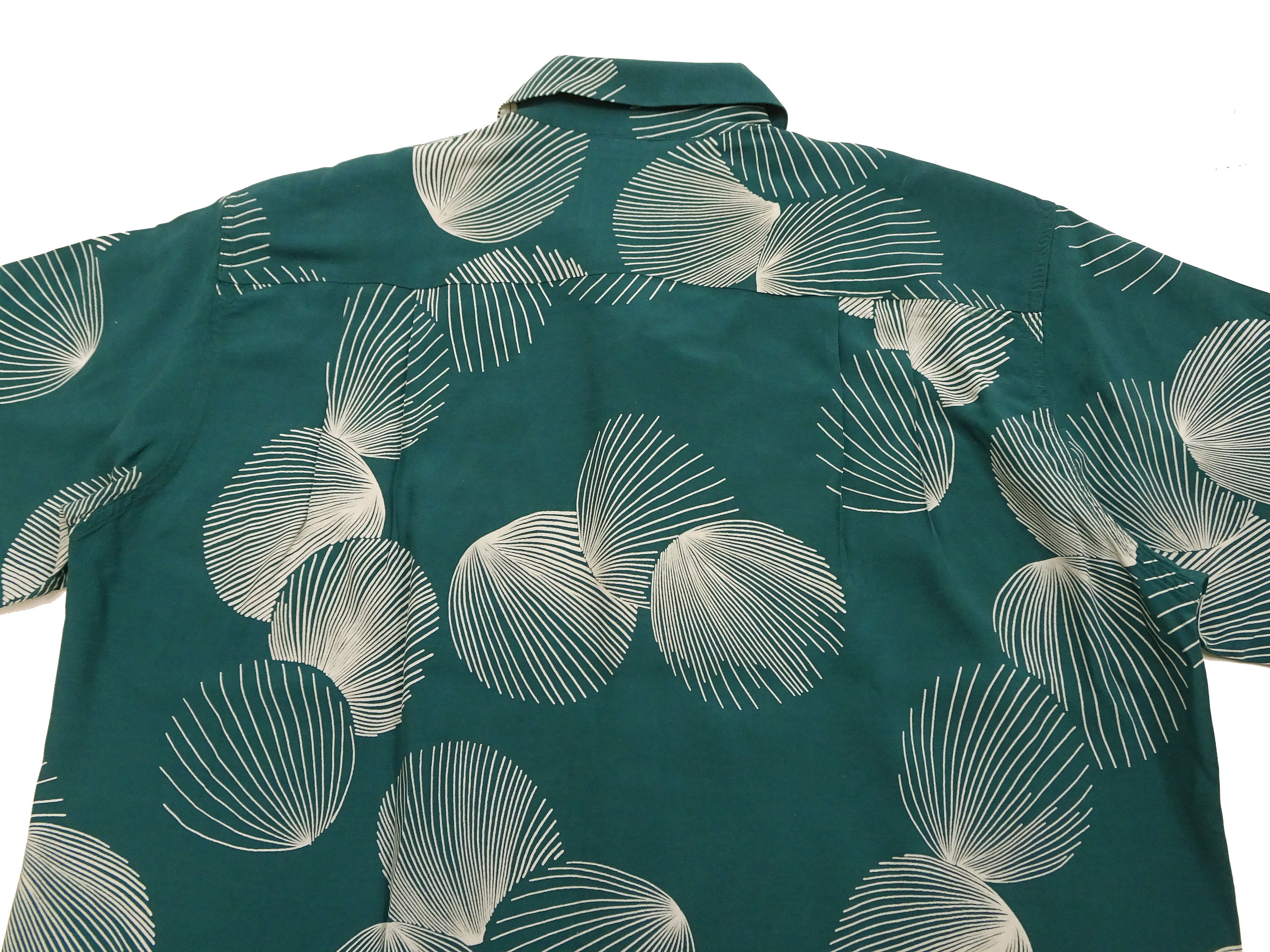 Duke Kahanamoku Hawaiian Shirt Men's 1950s Duke's Shell Reproduction Short-Sleeve Aloha Shirt DK39450 145 Green - Image 14
