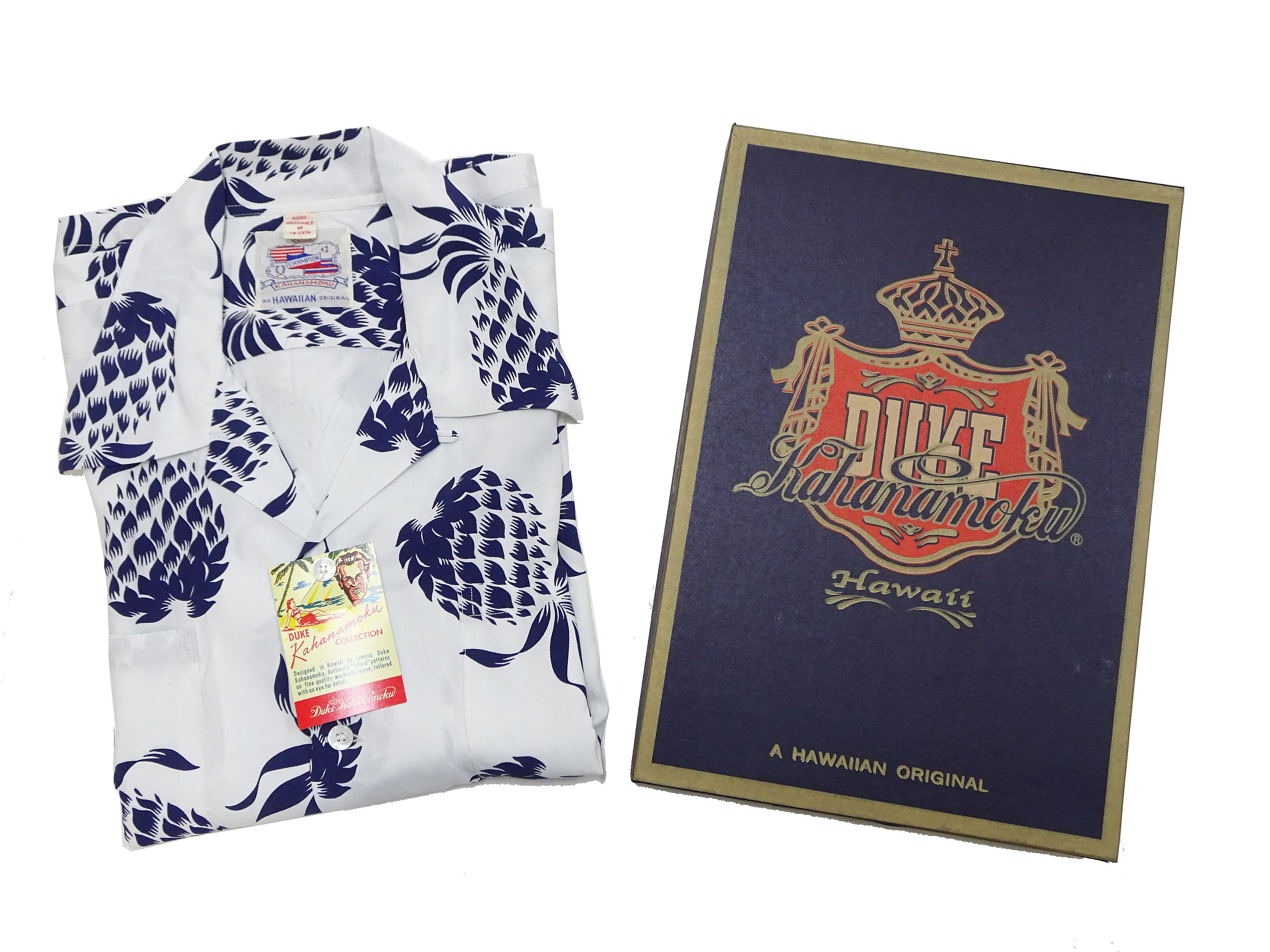 Duke Kahanamoku Hawaiian Shirt Men's Duke's Pineapple Short Sleeve Rayon Aloha Shirt DK36201 105 Off-White - Image 13