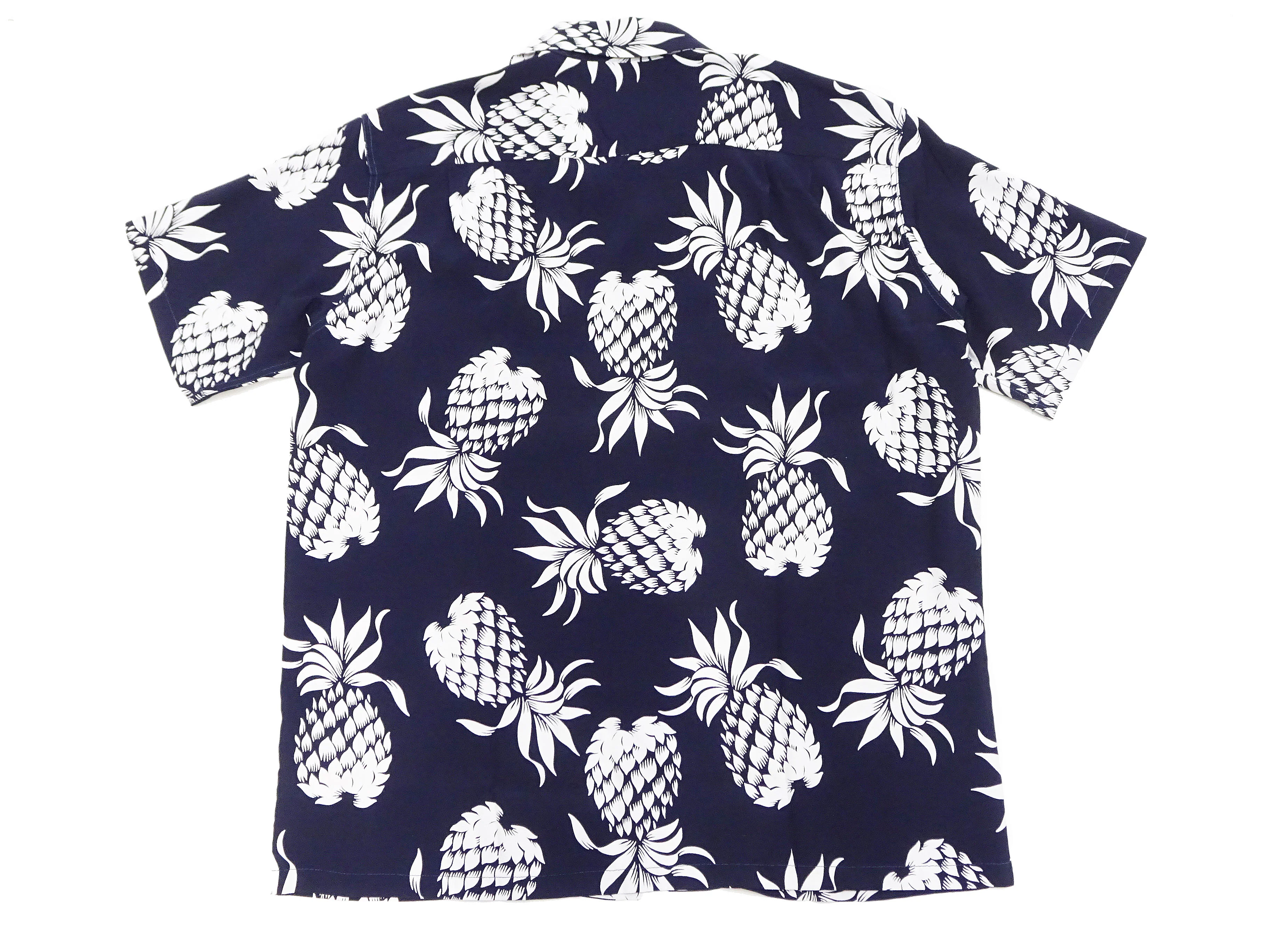 Duke Kahanamoku Hawaiian Shirt Men's Duke's Pineapple Short Sleeve Rayon Aloha Shirt DK36201 128 Navy-Blue - Image 11