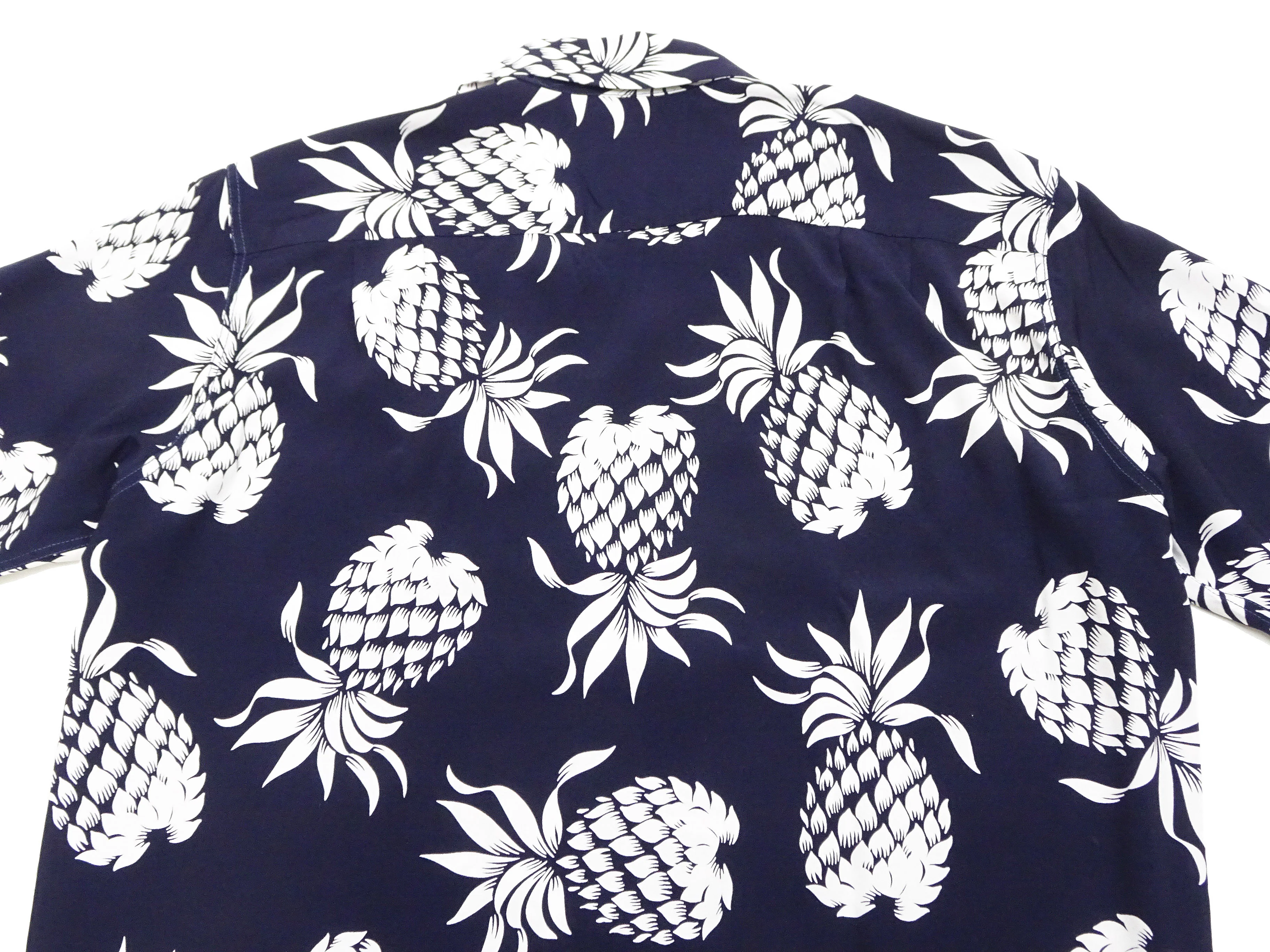 Duke Kahanamoku Hawaiian Shirt Men's Duke's Pineapple Short Sleeve Rayon Aloha Shirt DK36201 128 Navy-Blue - Image 12