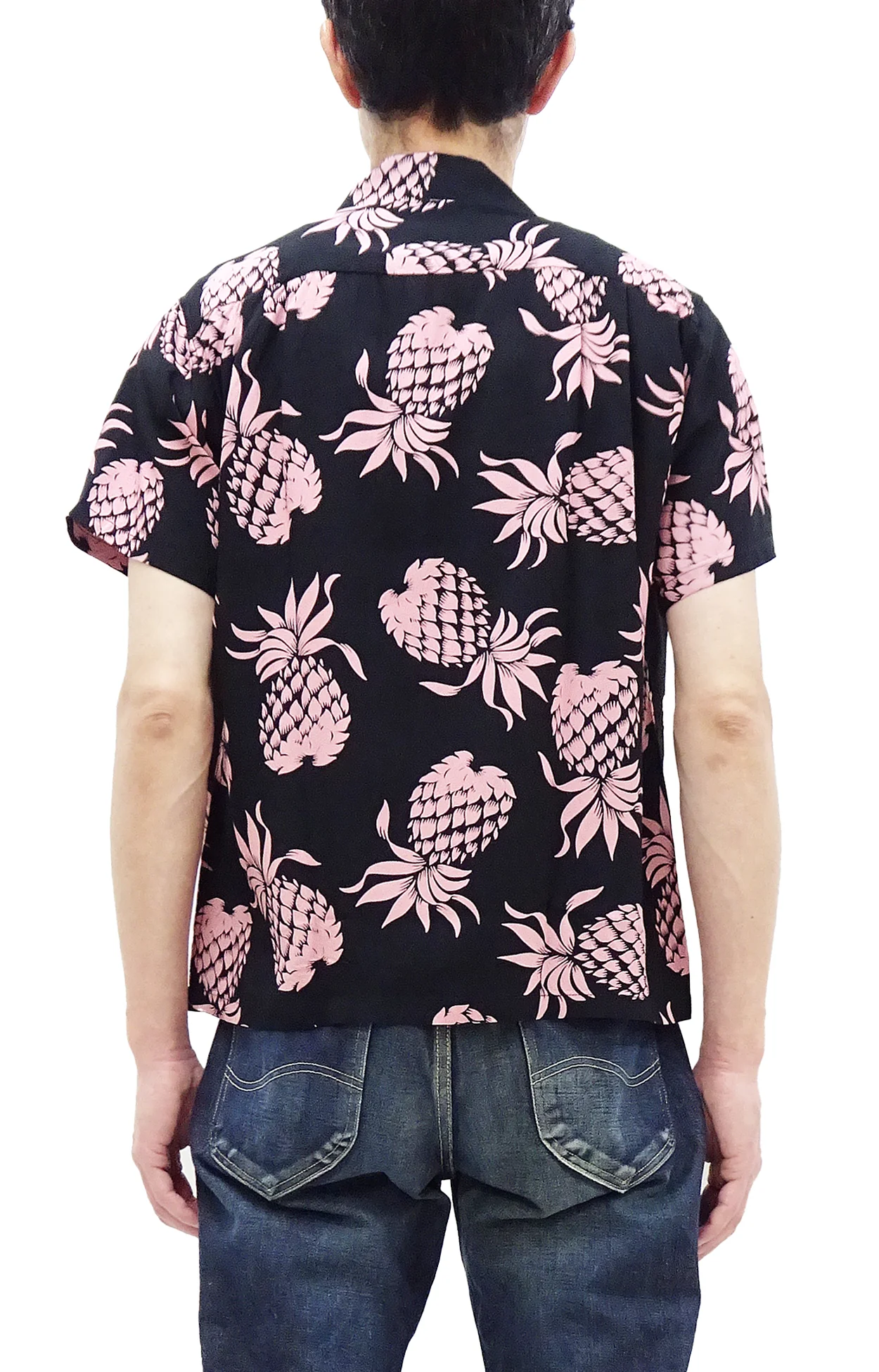 Duke Kahanamoku Hawaiian Shirt Men's Duke's Pineapple Short Sleeve Rayon Aloha Shirt DK36201 219 Black - Image 4