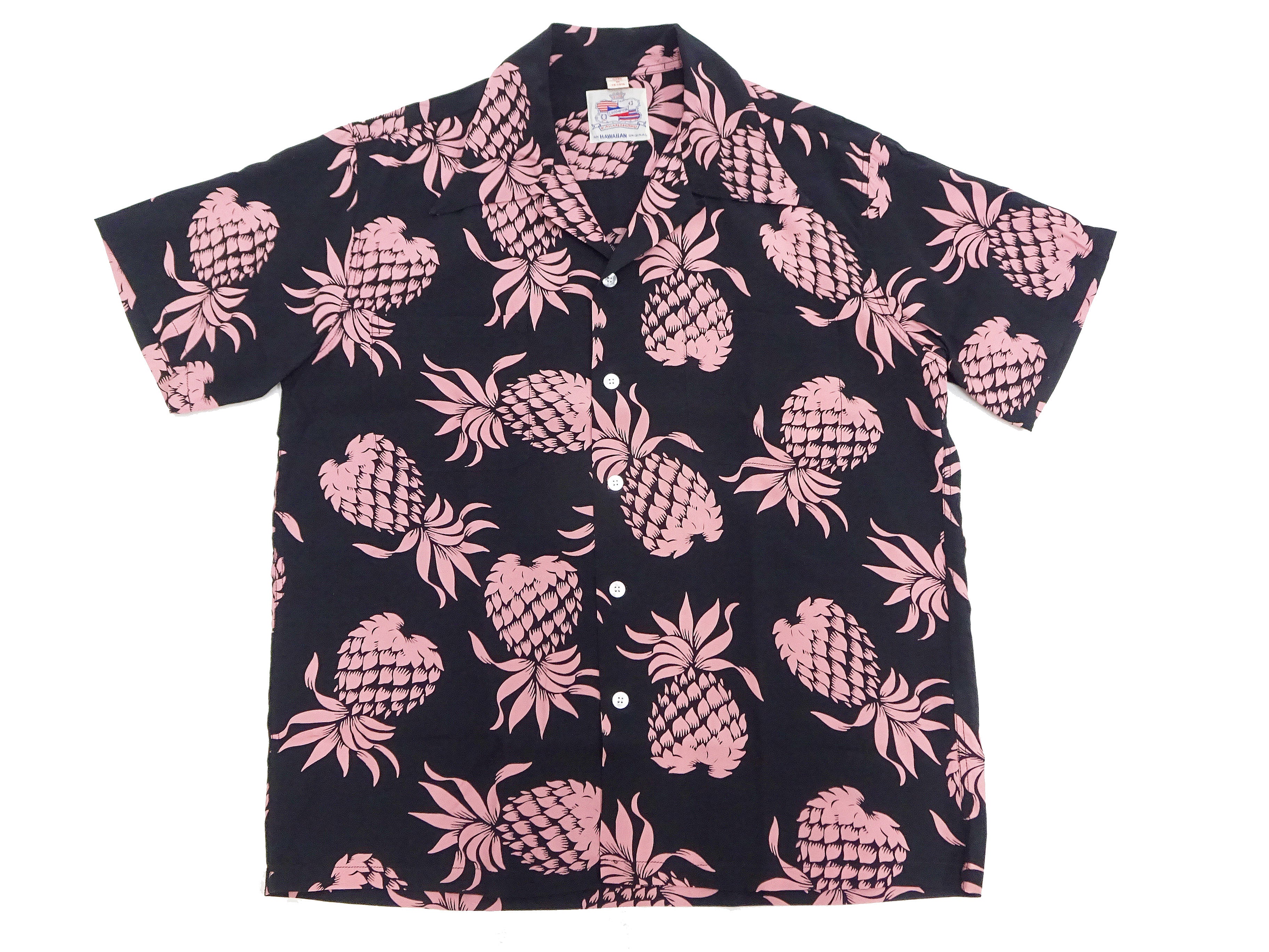 Duke Kahanamoku Hawaiian Shirt Men's Duke's Pineapple Short Sleeve Rayon Aloha Shirt DK36201 219 Black - Image 6