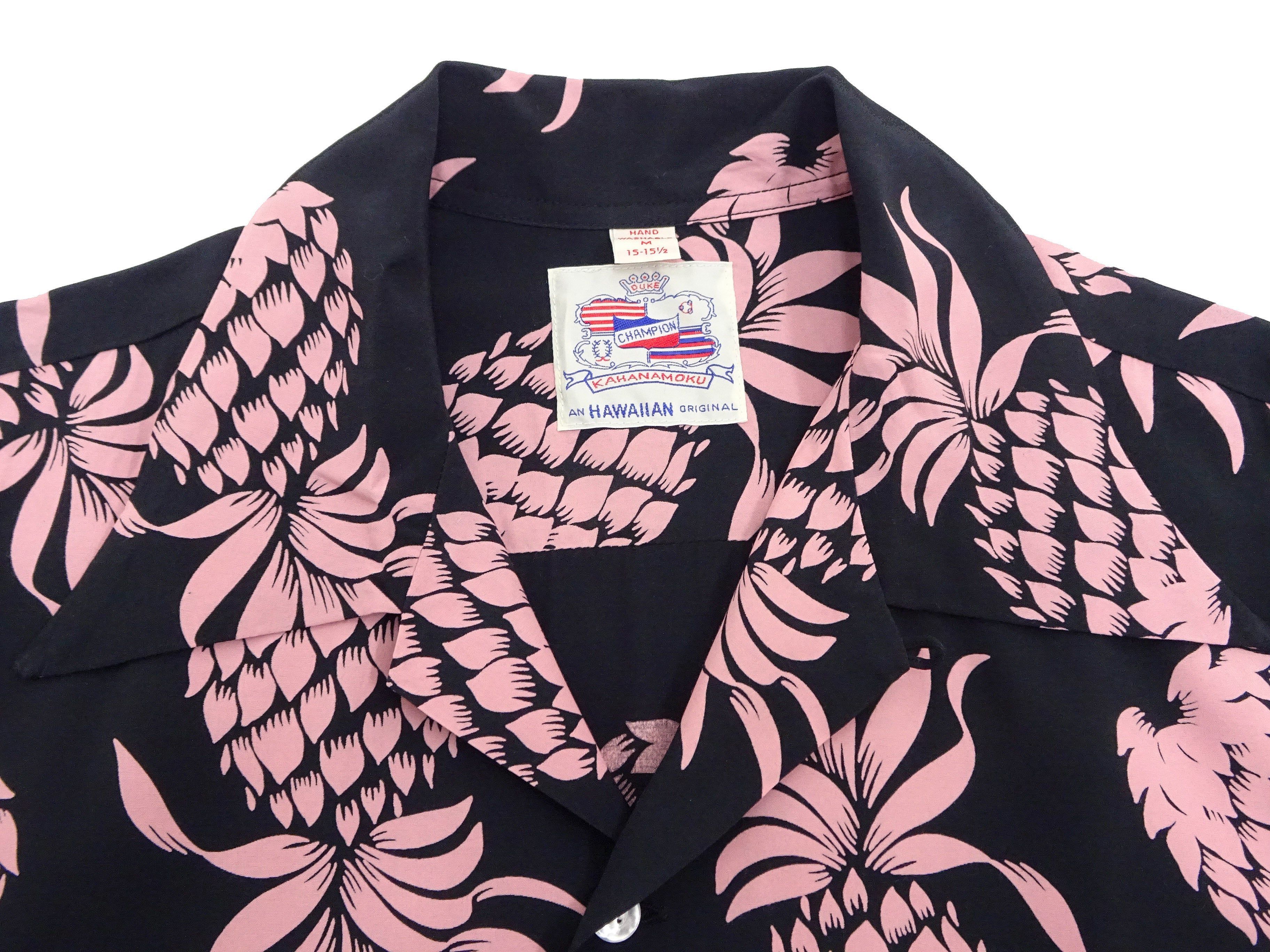 Duke Kahanamoku Hawaiian Shirt Men's Duke's Pineapple Short Sleeve Rayon Aloha Shirt DK36201 219 Black - Image 8
