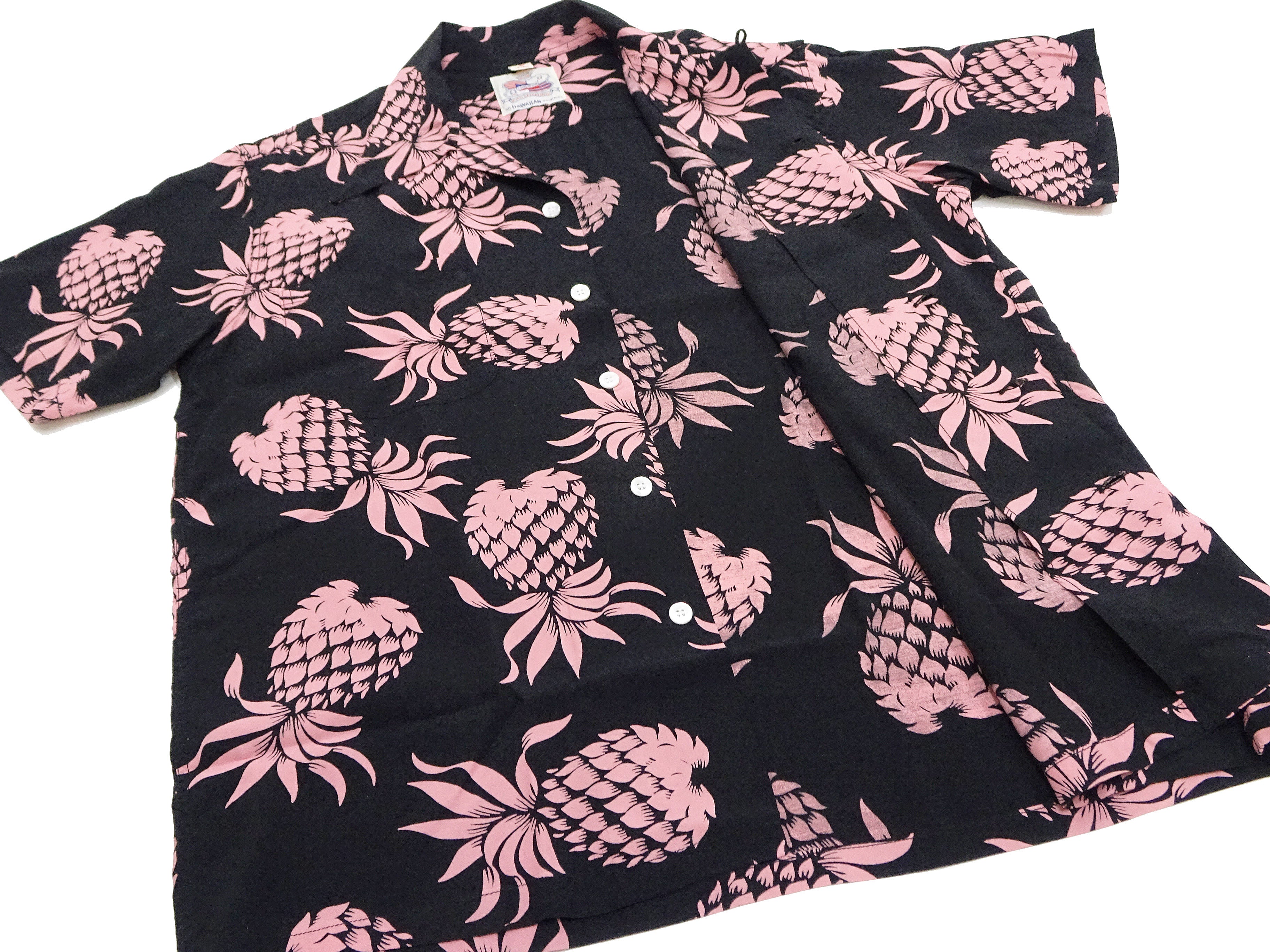 Duke Kahanamoku Hawaiian Shirt Men's Duke's Pineapple Short Sleeve Rayon Aloha Shirt DK36201 219 Black - Image 9