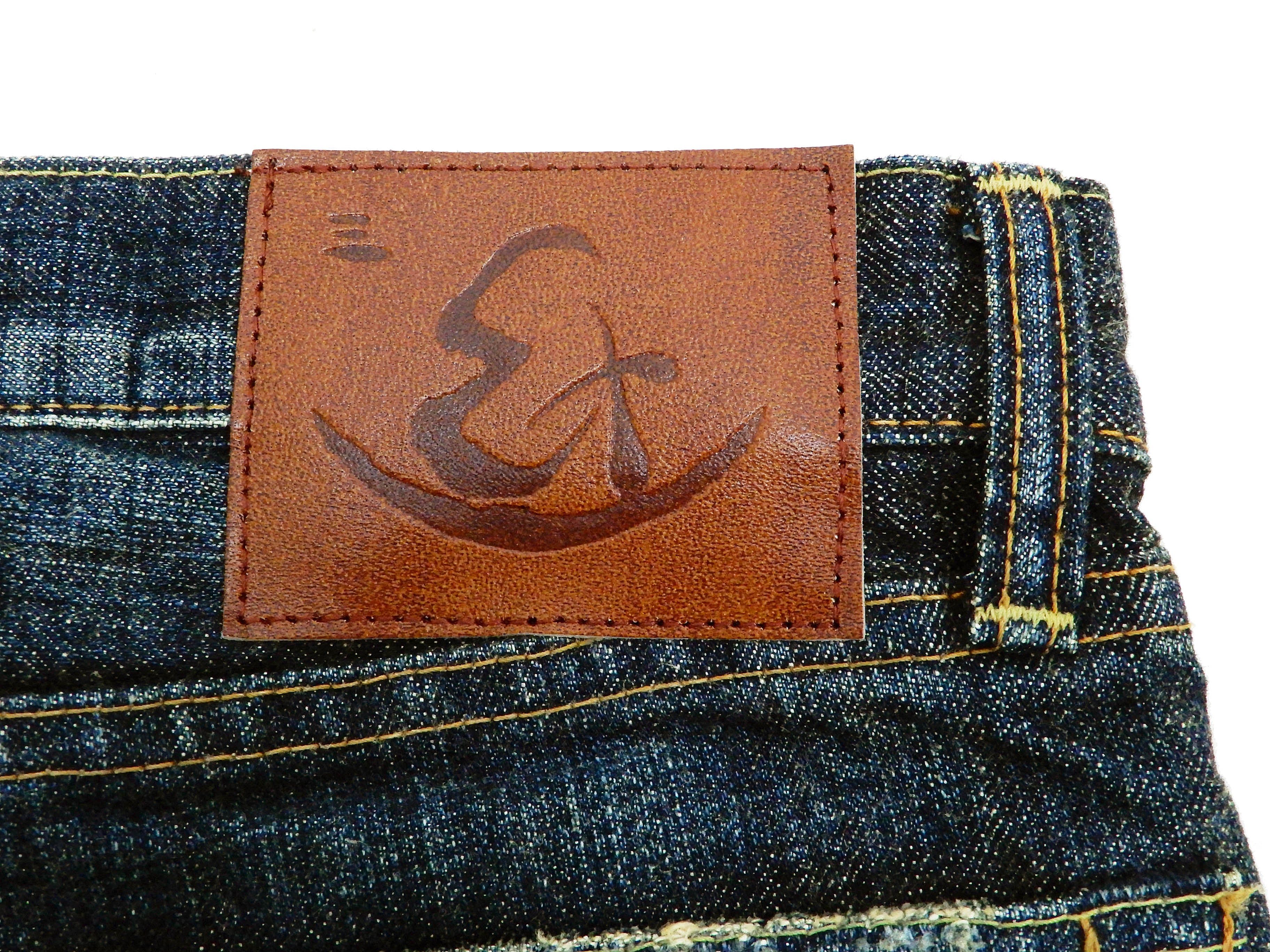 Eternal Faded Jeans Men's Low Rise Slim Fit Straight Leg Button Fly Japanese Denim 52291 Dark-Indigo - Image 9