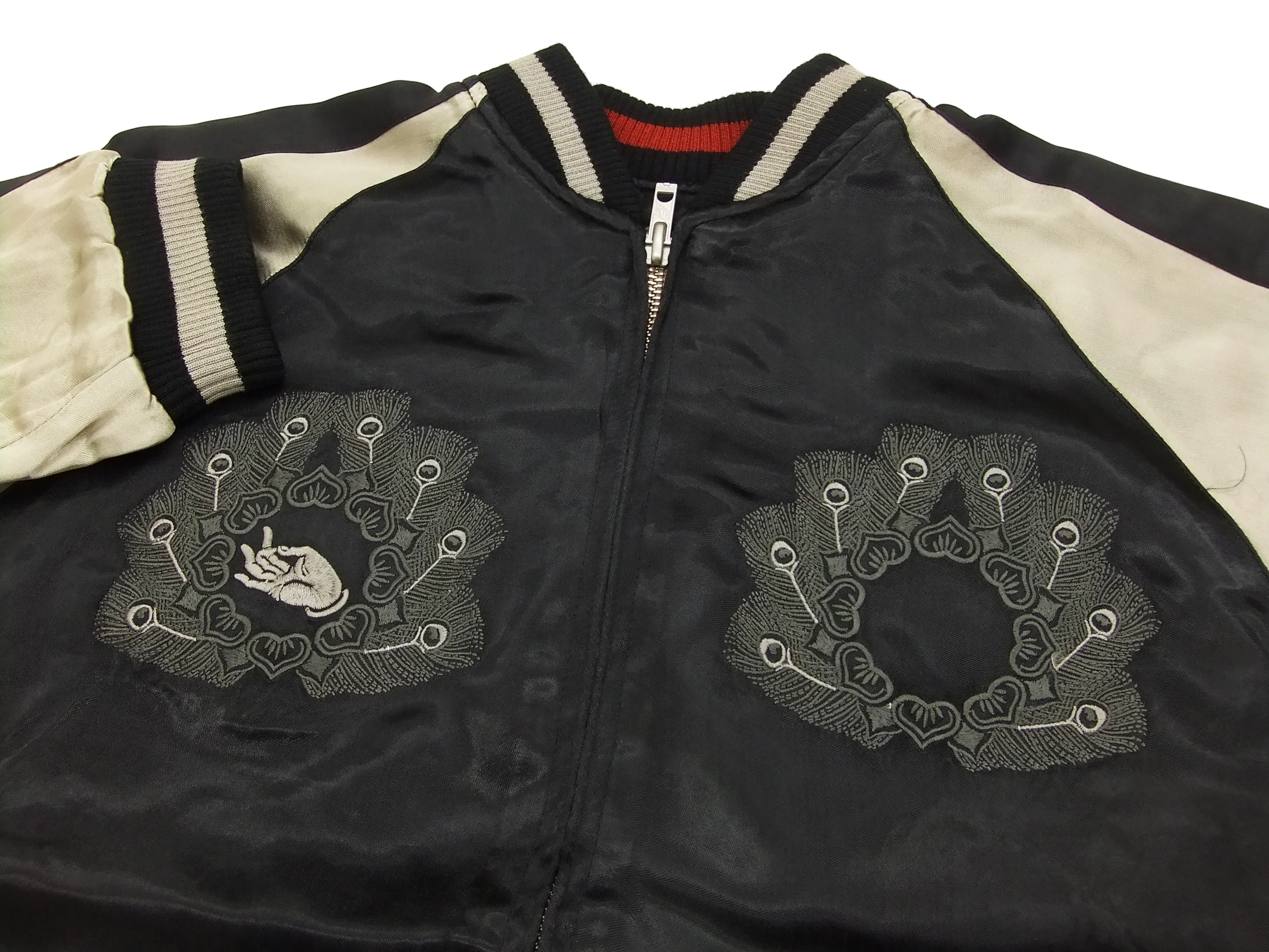 Hanatabi Gakudan Men's Japanese Souvenir Jacket Japanese Buddhism Sukajan Script SSJ-005 - Image 11