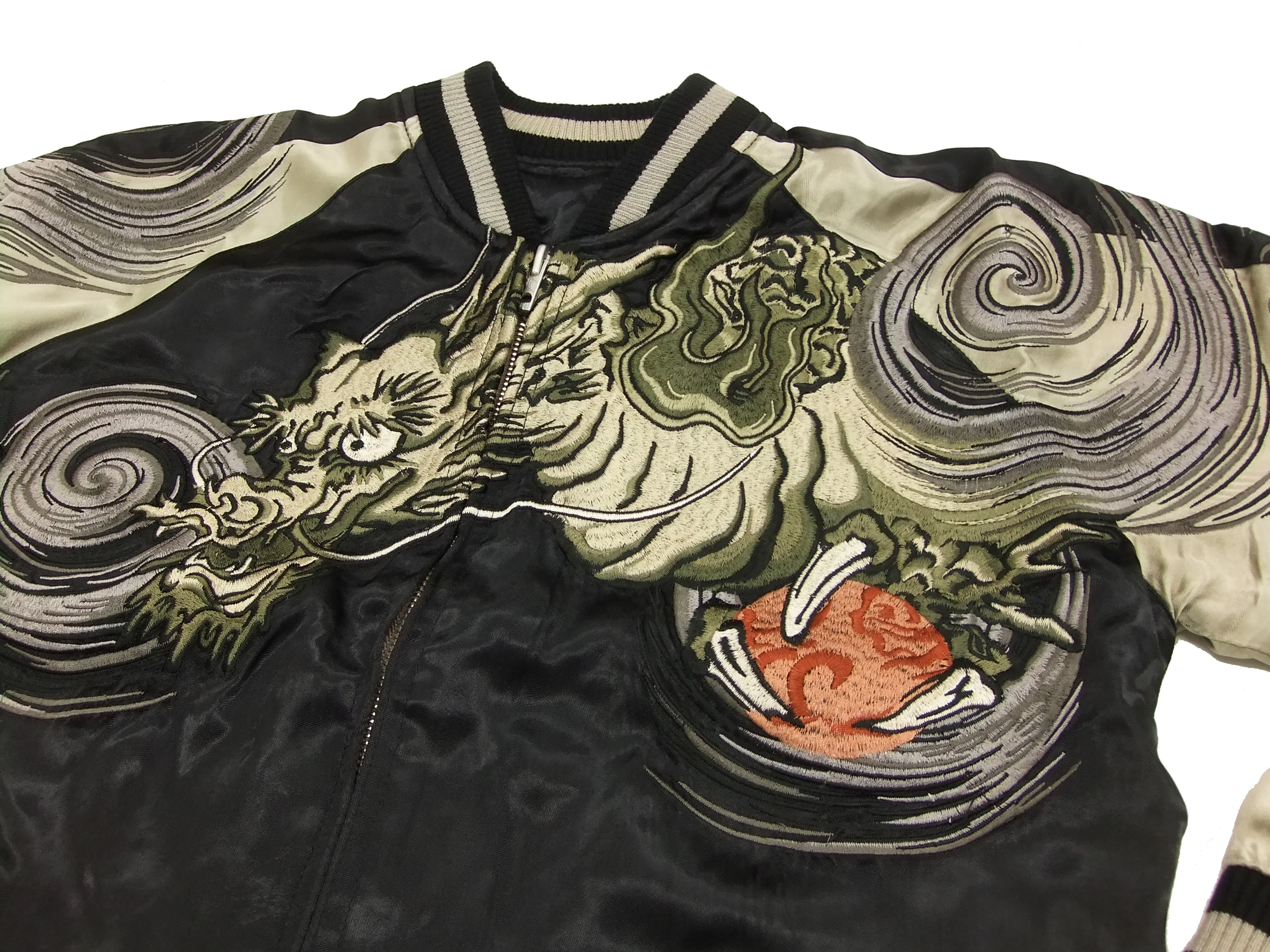 Hanatabi Gakudan Men's Japanese Souvenir Jacket Japanese Dragon Sukajan Script SSJ-001 - Image 11