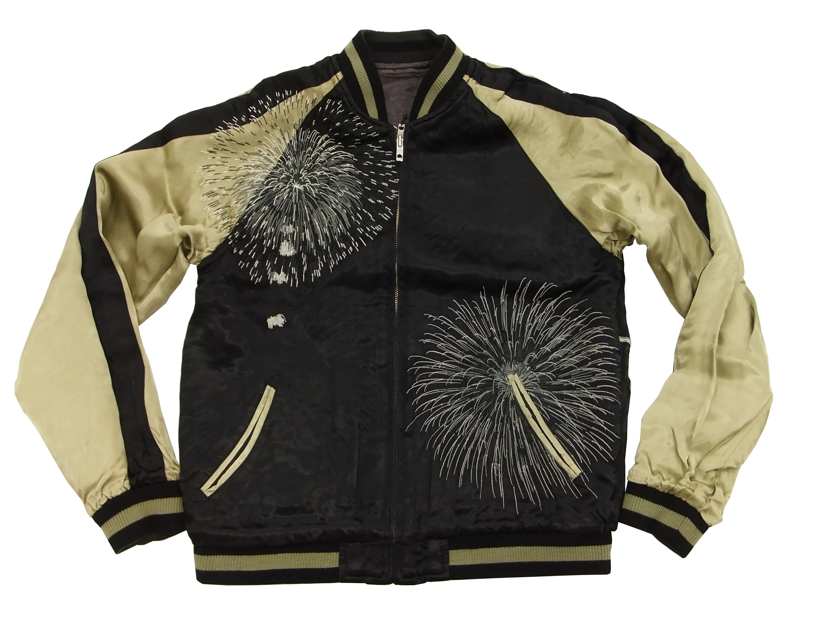 Hanatabi Gakudan Men's Japanese Souvenir Jacket Japanese Fireworks Sukajan Script SKJ-142 - Image 12