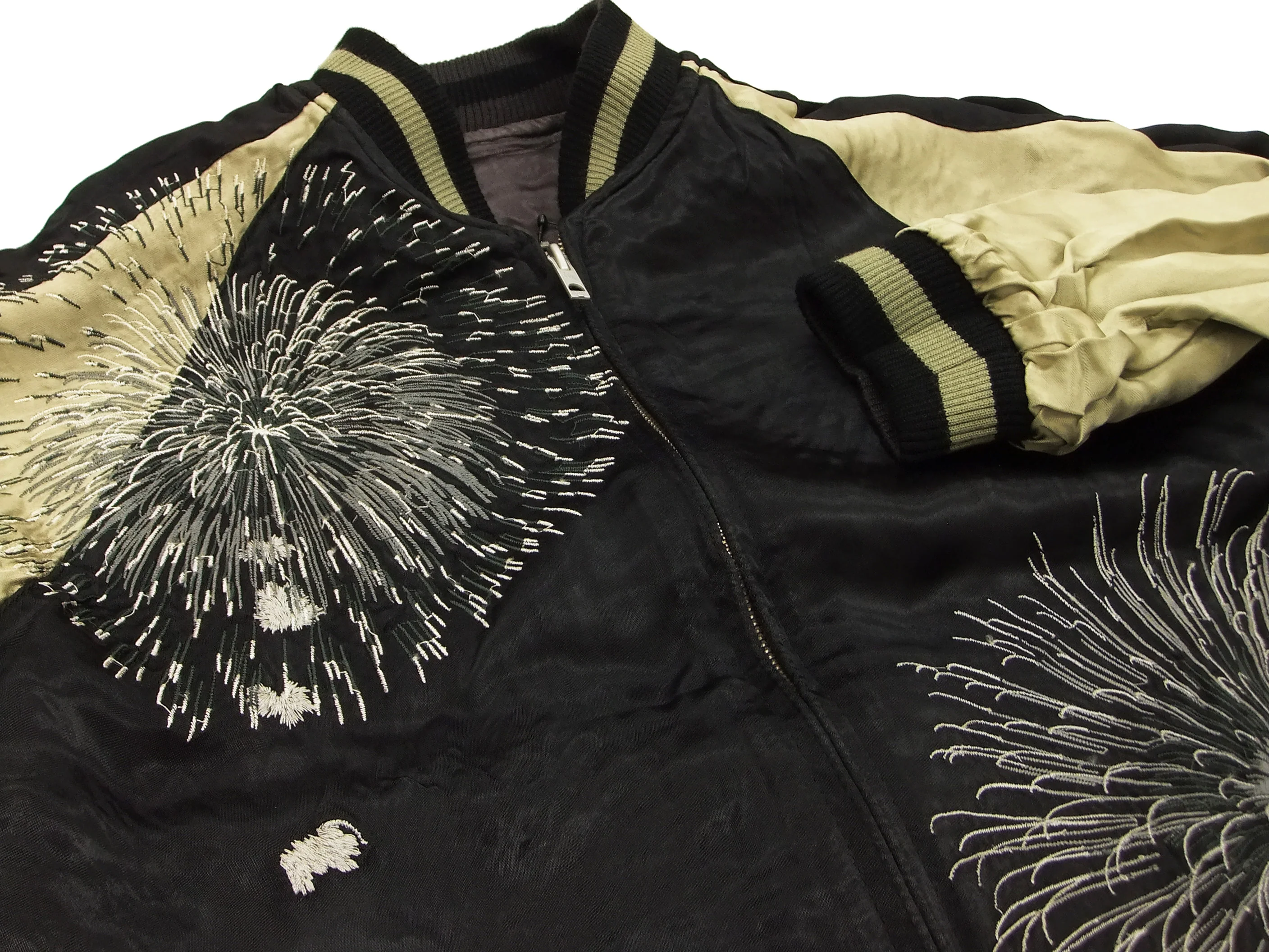 Hanatabi Gakudan Men's Japanese Souvenir Jacket Japanese Fireworks Sukajan Script SKJ-142 - Image 13