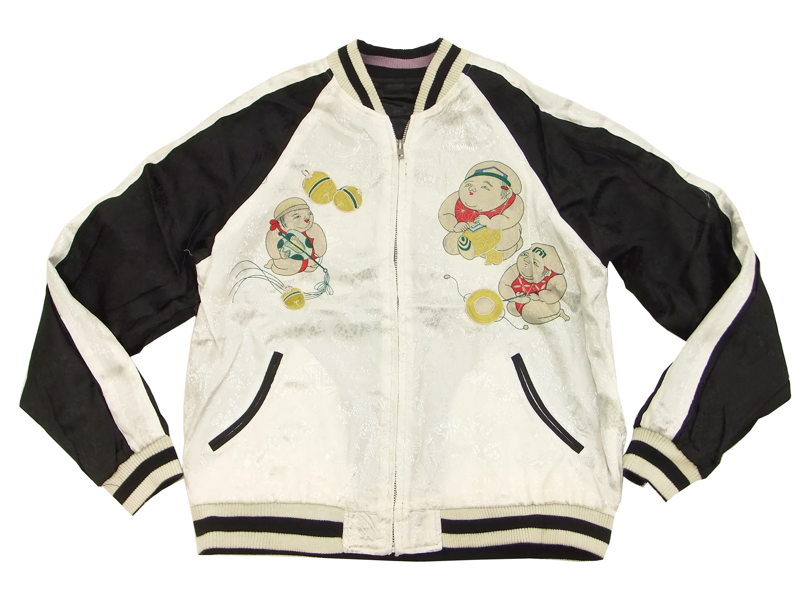 Hanatabi Gakudan Men's Japanese Souvenir Jacket Japanese Lion Dance Sukajan Script SJ-601 - Image 12