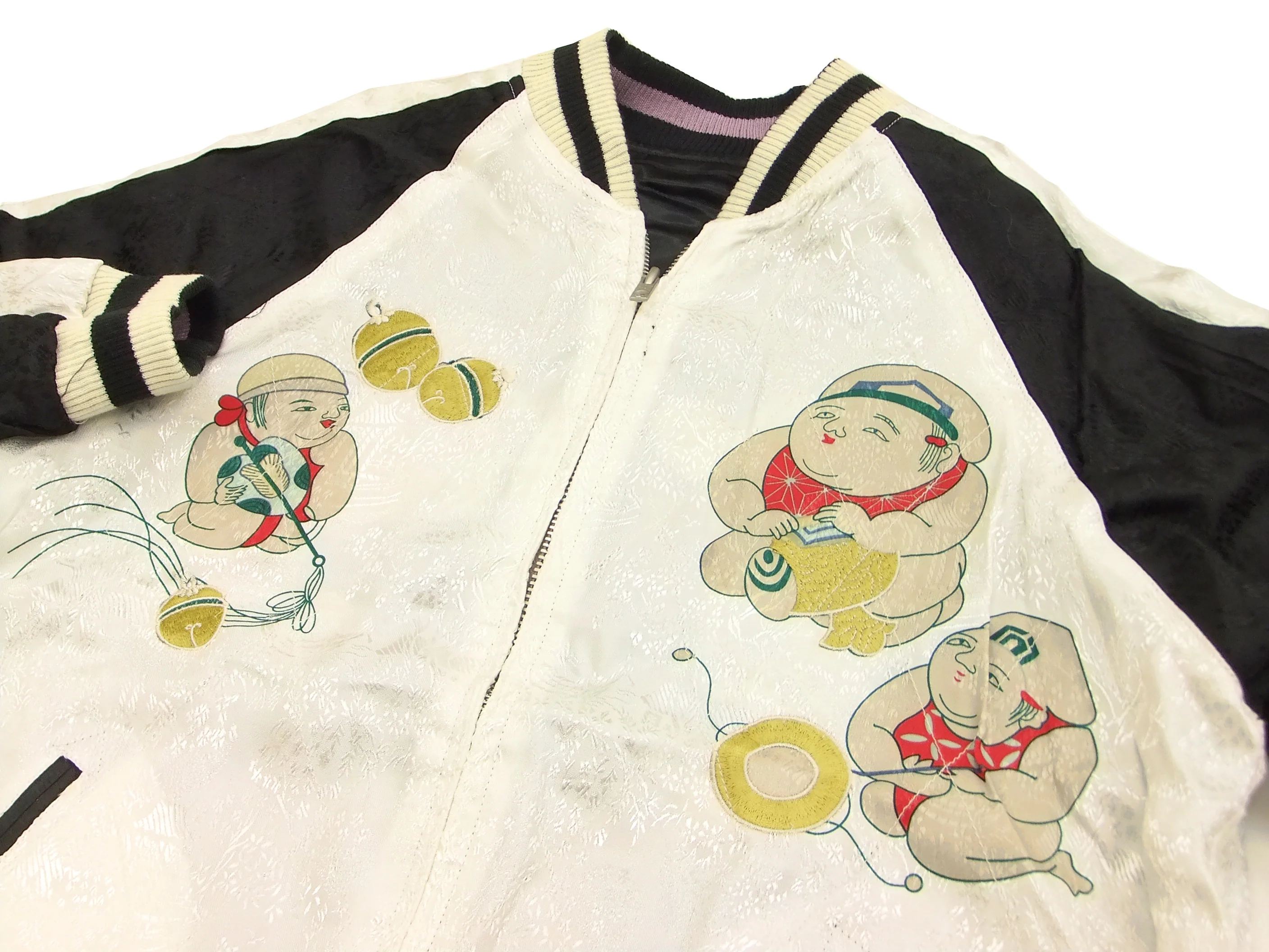 Hanatabi Gakudan Men's Japanese Souvenir Jacket Japanese Lion Dance Sukajan Script SJ-601 - Image 13