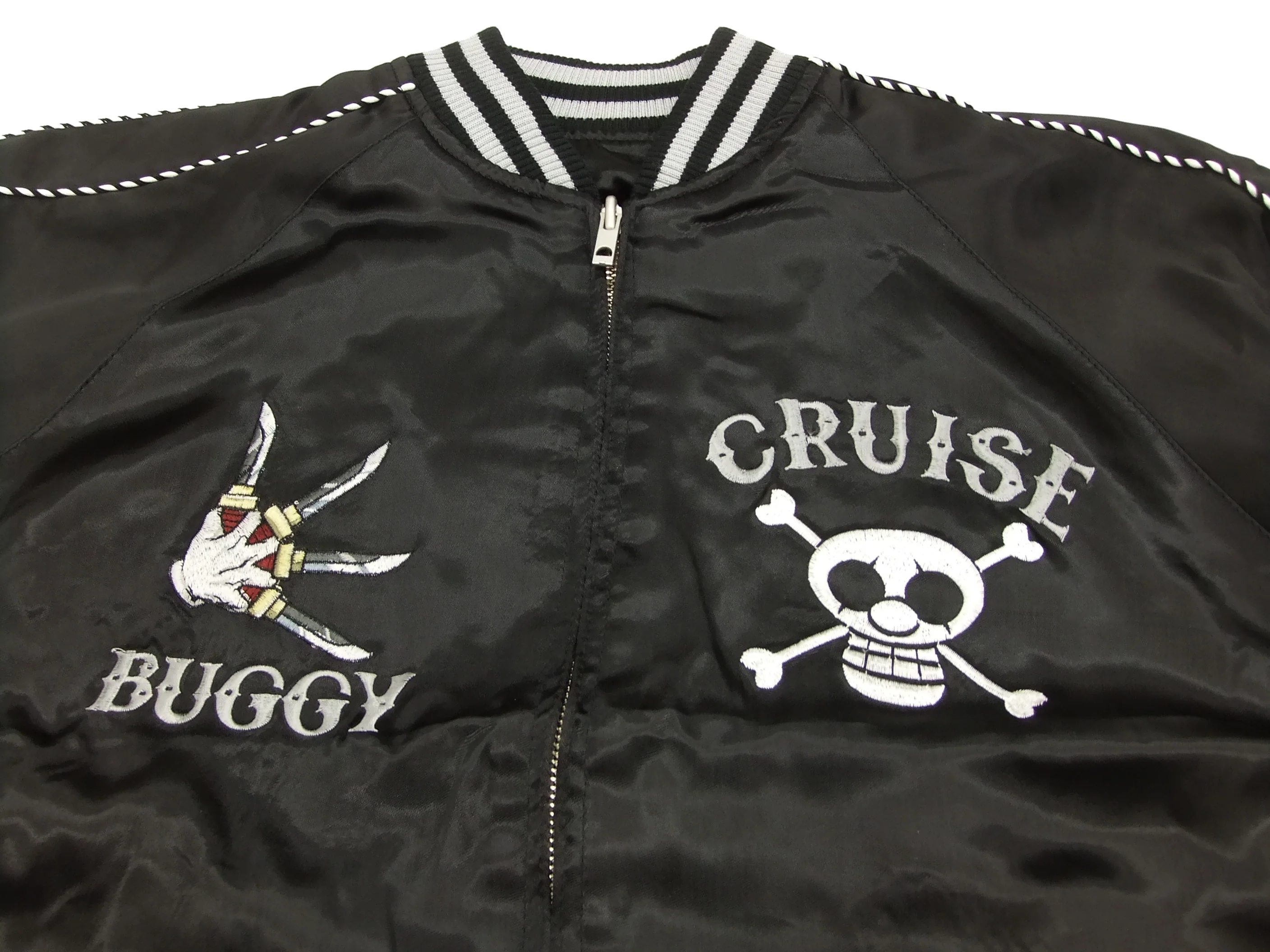 Hanatabi Gakudan Men's Japanese Souvenir Jacket Japanese ONE PIECE Sukajan Script OPSJ-004 - Image 11