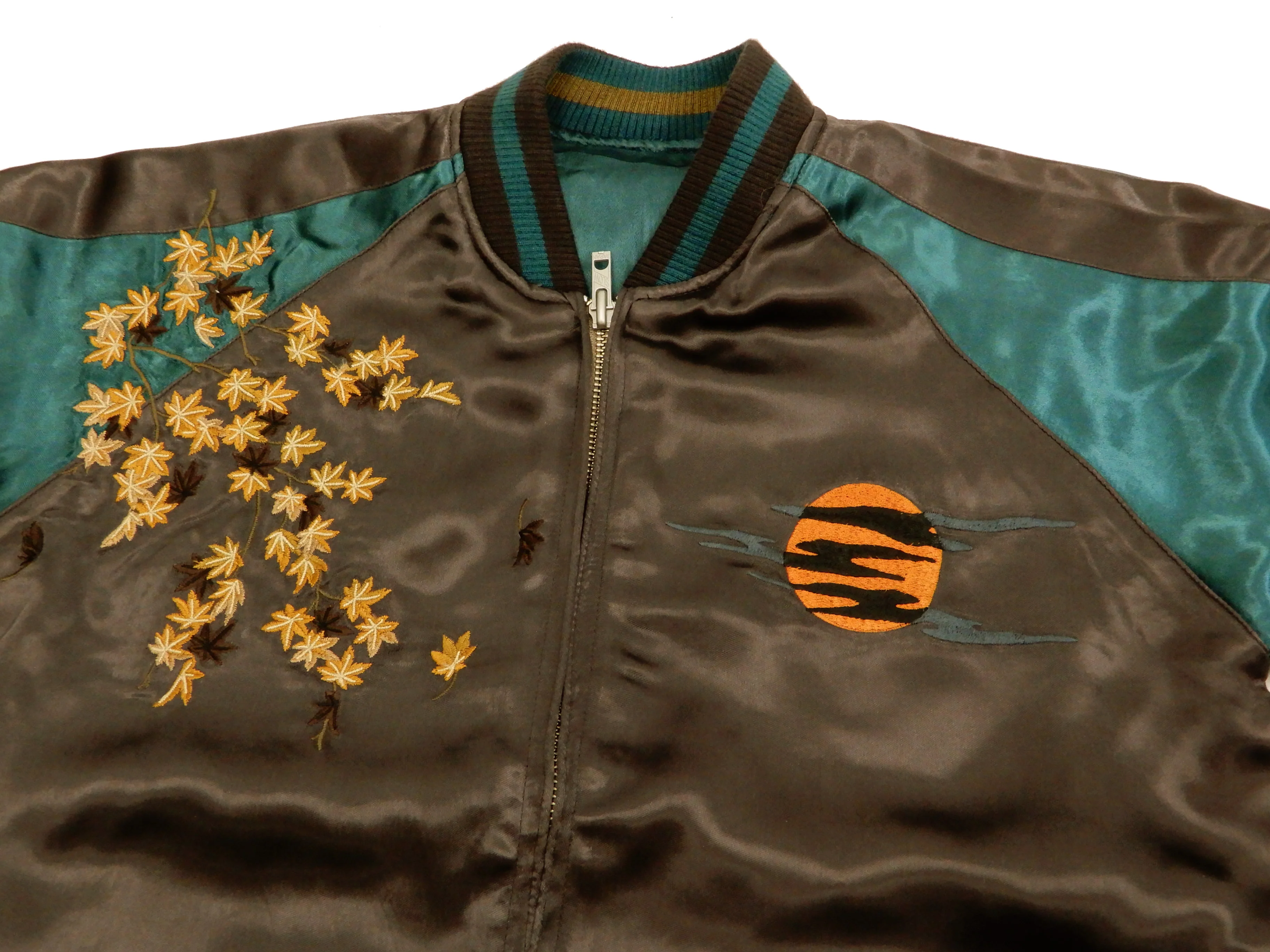 Hanatabi Gakudan Men's Japanese Souvenir Jacket Japanese Owl Art Sukajan Script SSJ-030 - Image 10