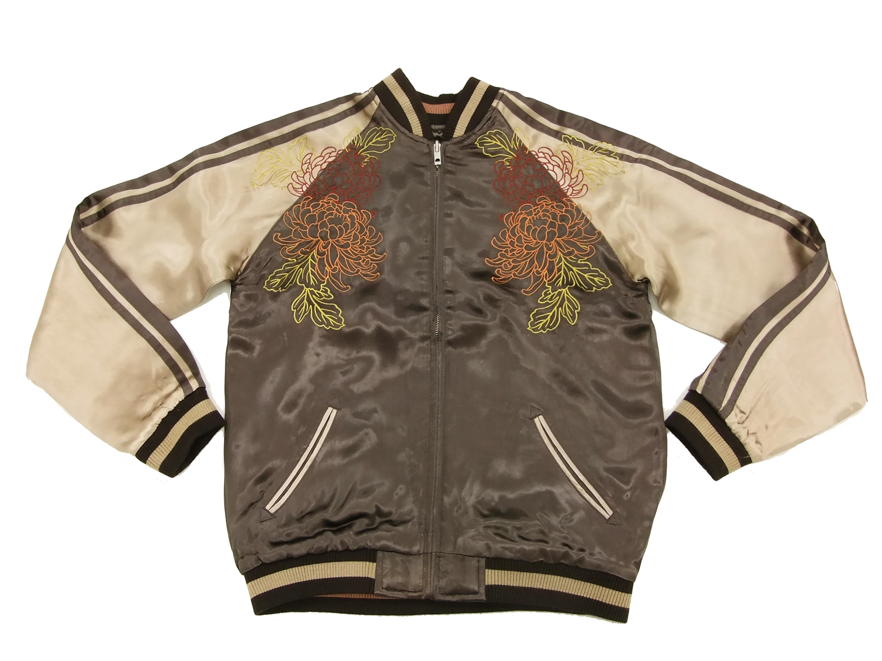Hanatabi Gakudan Men's Japanese Souvenir Jacket Japanese Ukiyo-e Art Sukajan Script SSJ-516 - Image 10