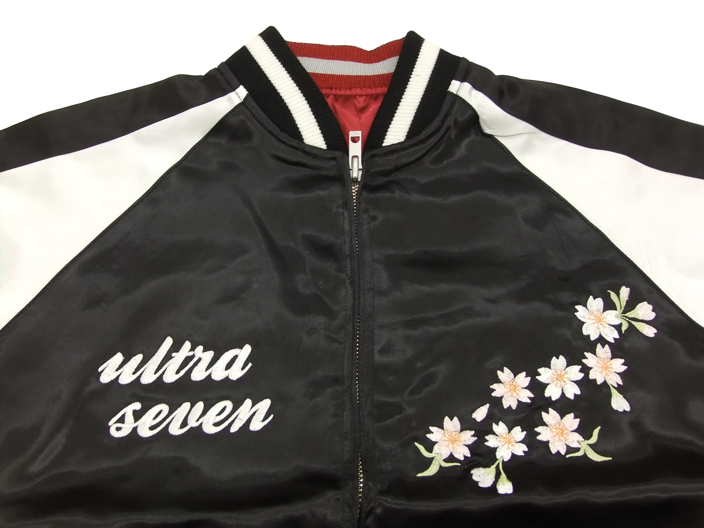 Hanatabi Gakudan Men's Japanese Souvenir Jacket Ultra Seven Sukajan Script ULSJ-009 - Image 12