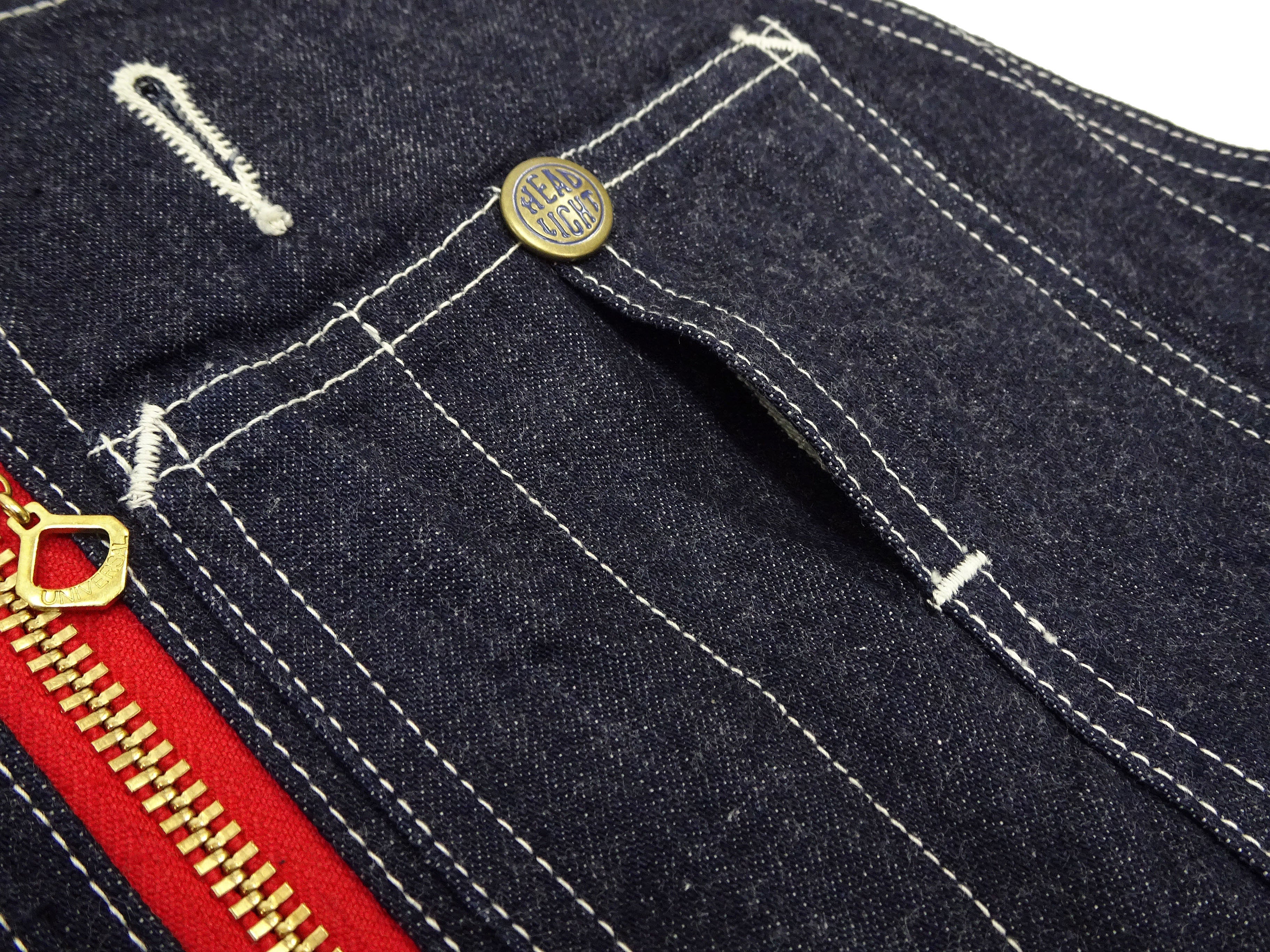 HEADLIGHT Overalls Men's Casual Unlined 11 Oz. Denim Low-back Bib Overalls with X-back Suspender Straps Toyo Enterprises HD42554 421A One-Wash - Image 11