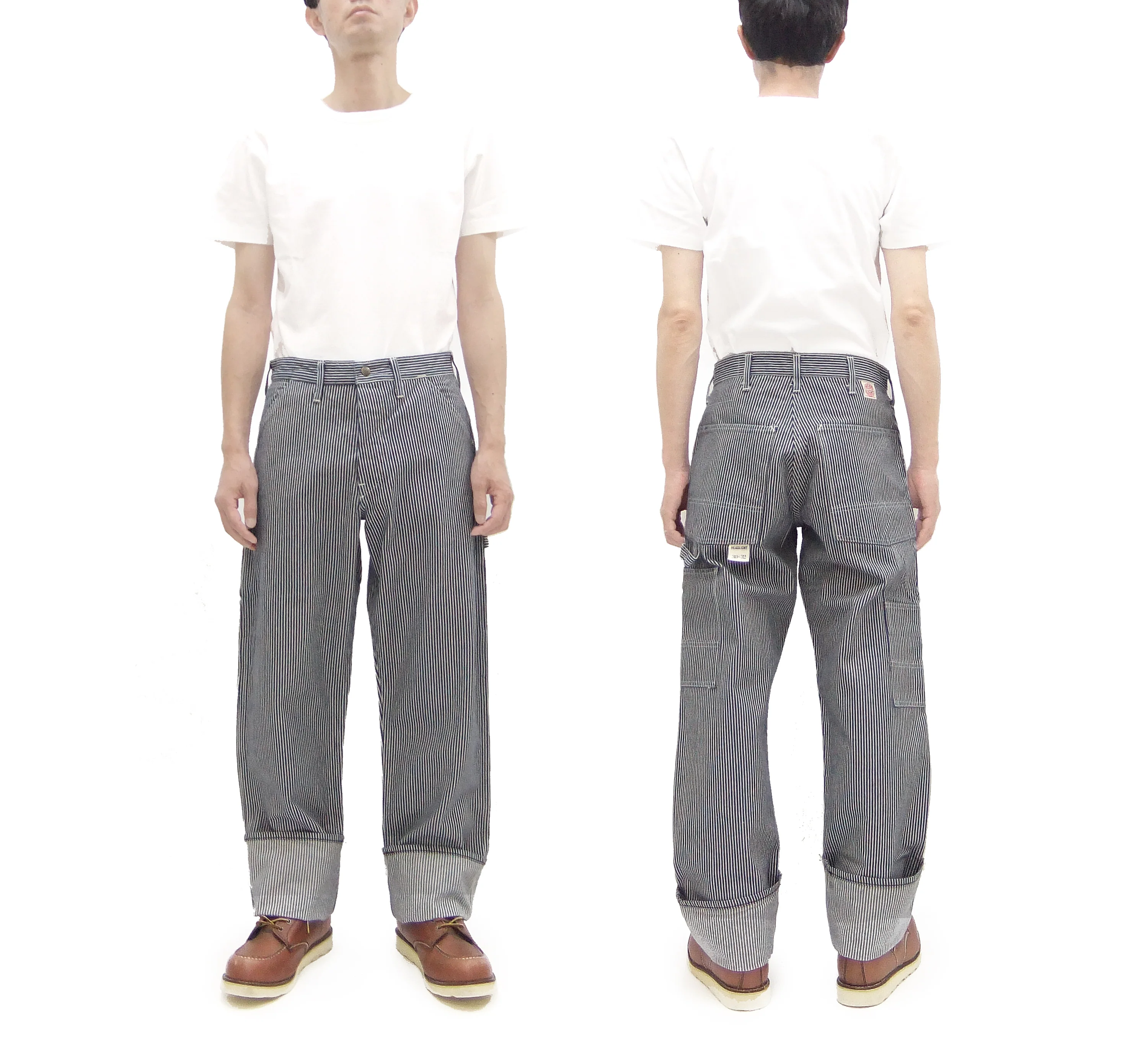 HEADLIGHT Work Pants by Toyo Enterprises Men's Casual Hickory Stripe Carpenter Pants Painter Jeans HD42457 421A One-Wash - Image 3