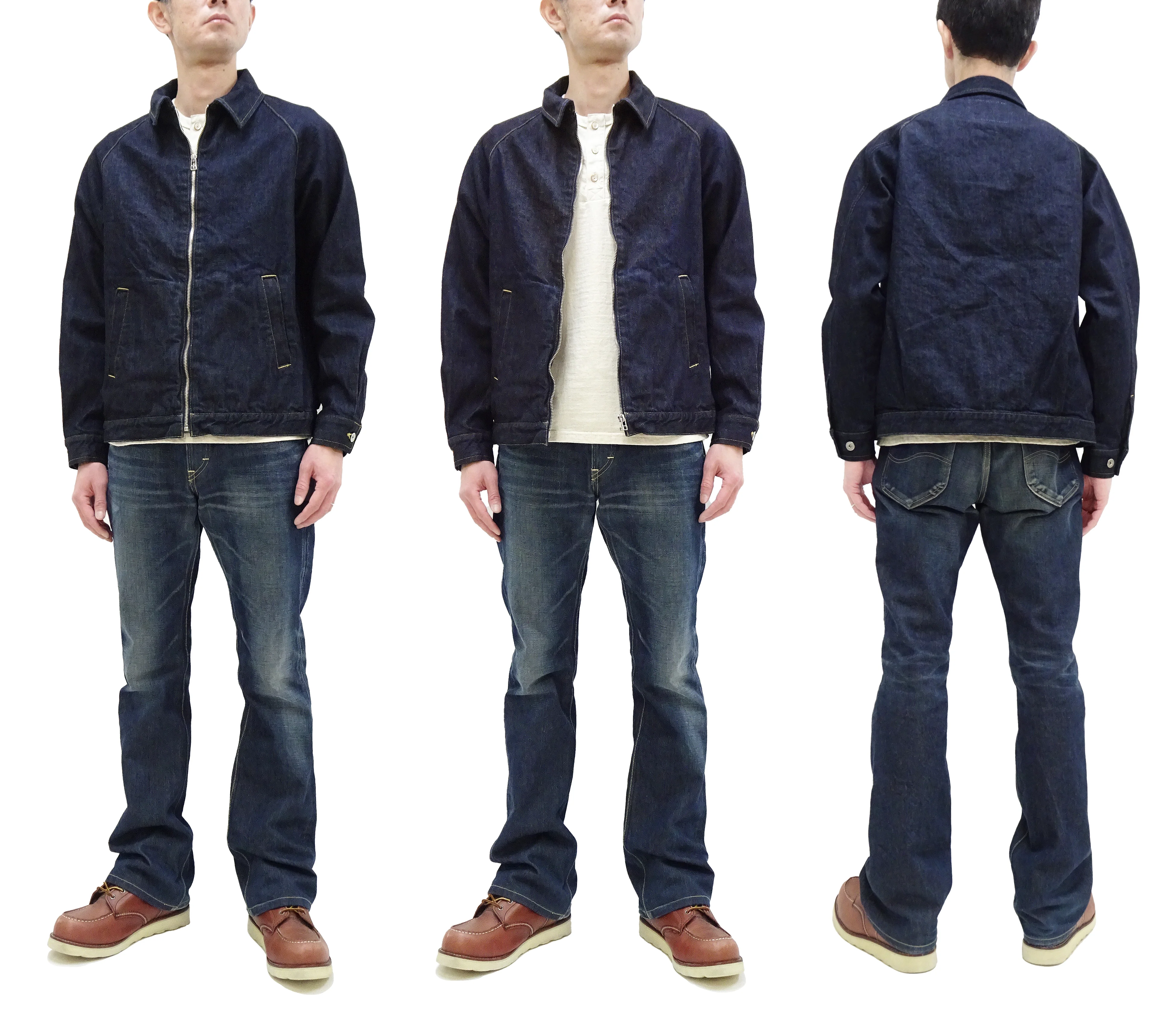 Japan Blue Jeans Denim Jacket JBOT1342 Men's Lightweight Zip-Front Jean Jacket JBOT1342 Indigo - Image 3