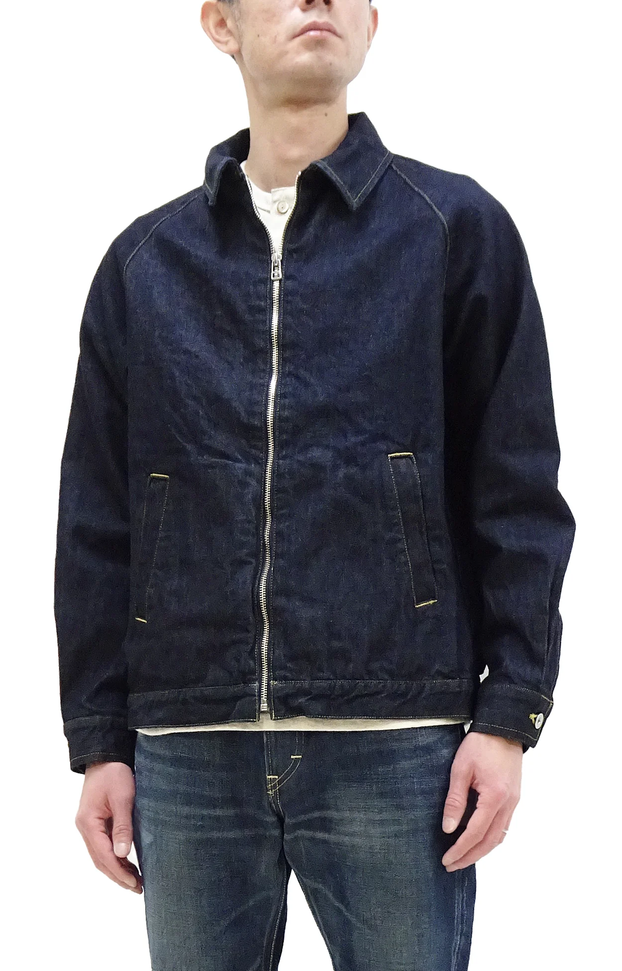 Japan Blue Jeans Denim Jacket JBOT1342 Men's Lightweight Zip-Front Jean Jacket JBOT1342 Indigo - Image 4