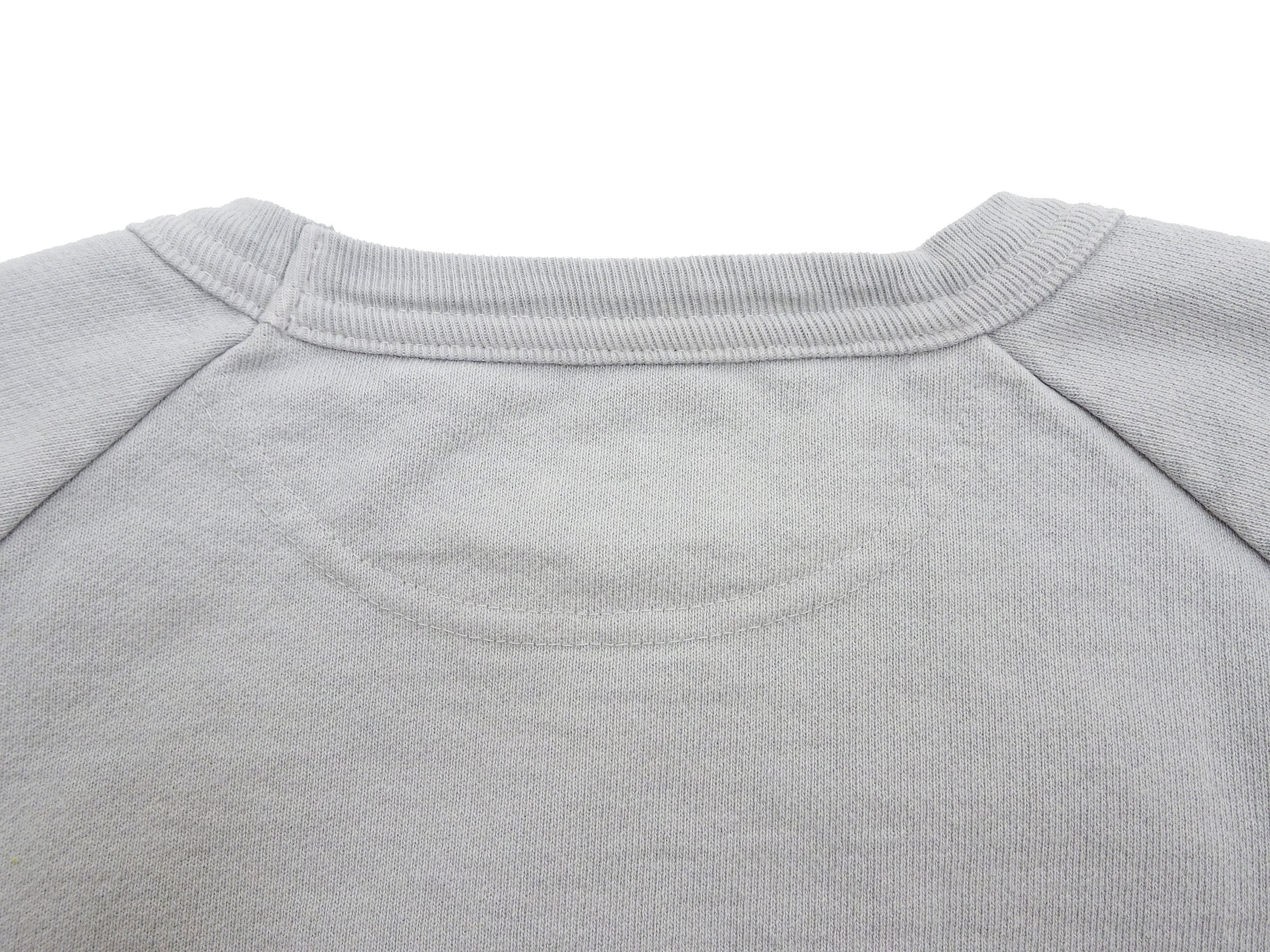 Japan Blue Jeans Long Sleeve French Terry T-Shirt Men's Casual Plain Crew-Neck Raglan-Sleeve Inlay Shirt JBKN1001 Light-Gray - Image 14