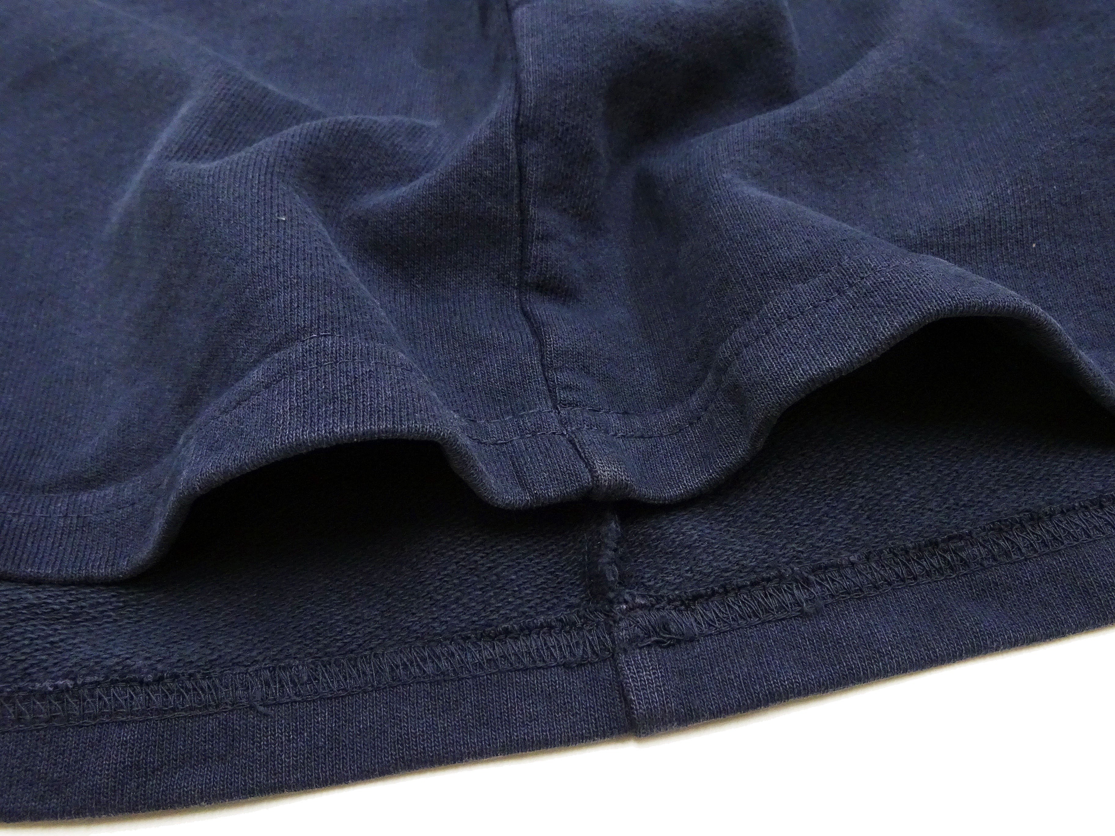 Japan Blue Jeans Long Sleeve French Terry T-Shirt Men's Casual Plain Crew-Neck Raglan-Sleeve Inlay Shirt JBKN1001 Navy-Blue - Image 10