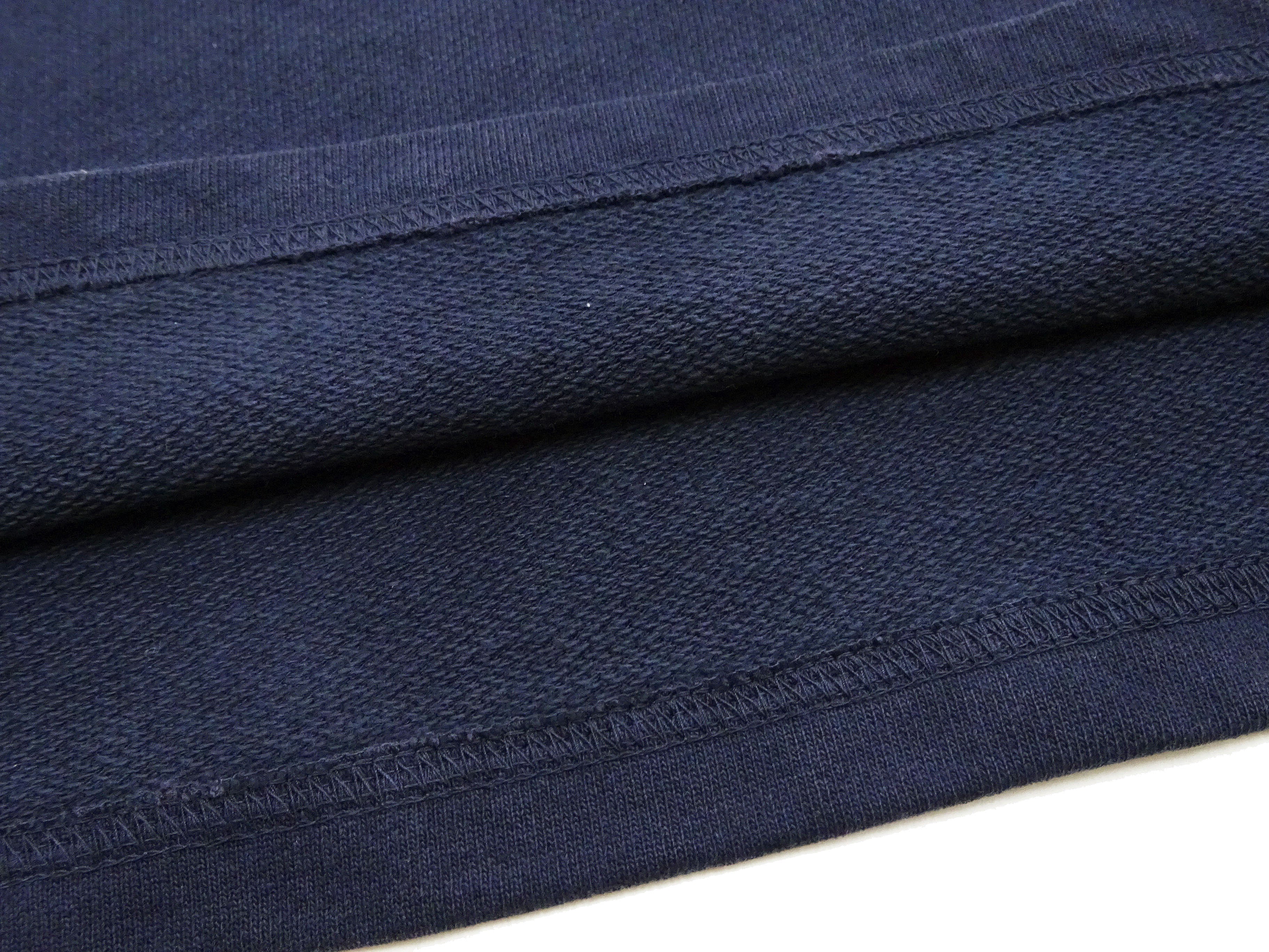 Japan Blue Jeans Long Sleeve French Terry T-Shirt Men's Casual Plain Crew-Neck Raglan-Sleeve Inlay Shirt JBKN1001 Navy-Blue - Image 11