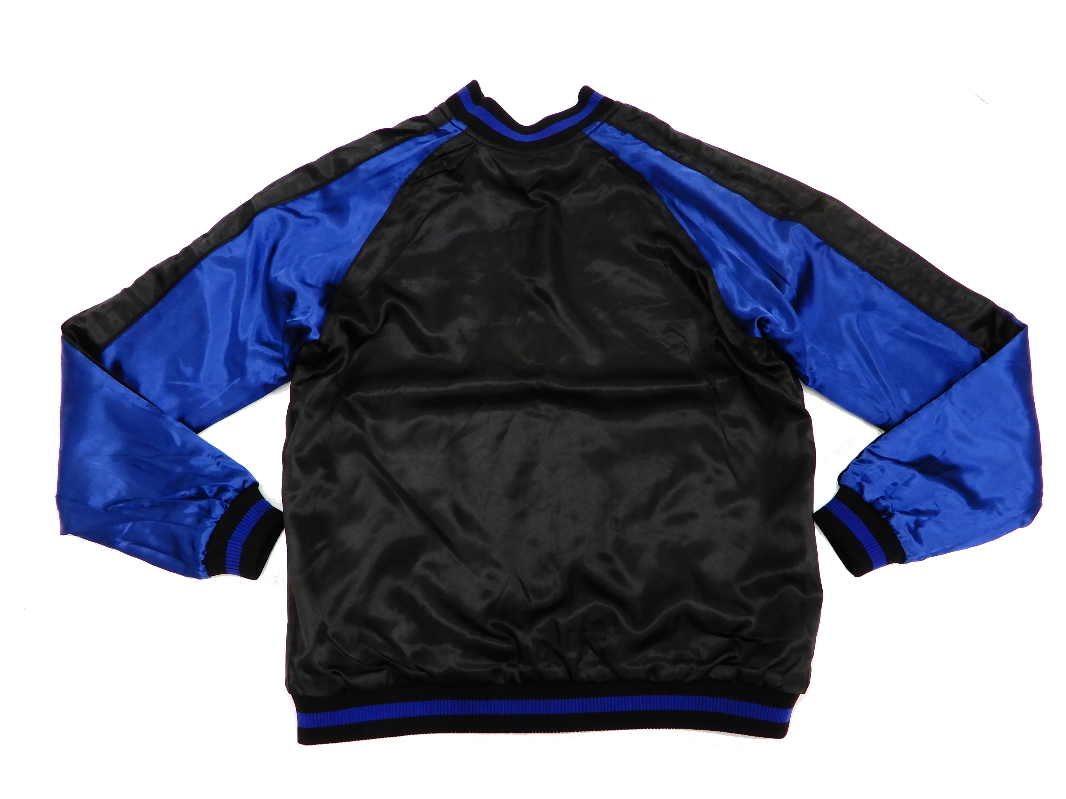 Japanesque Men's Japanese Souvenir Jacket Manta Ray Sukajan 3RSJ-048 BlacK/Navy-Blue - Image 15