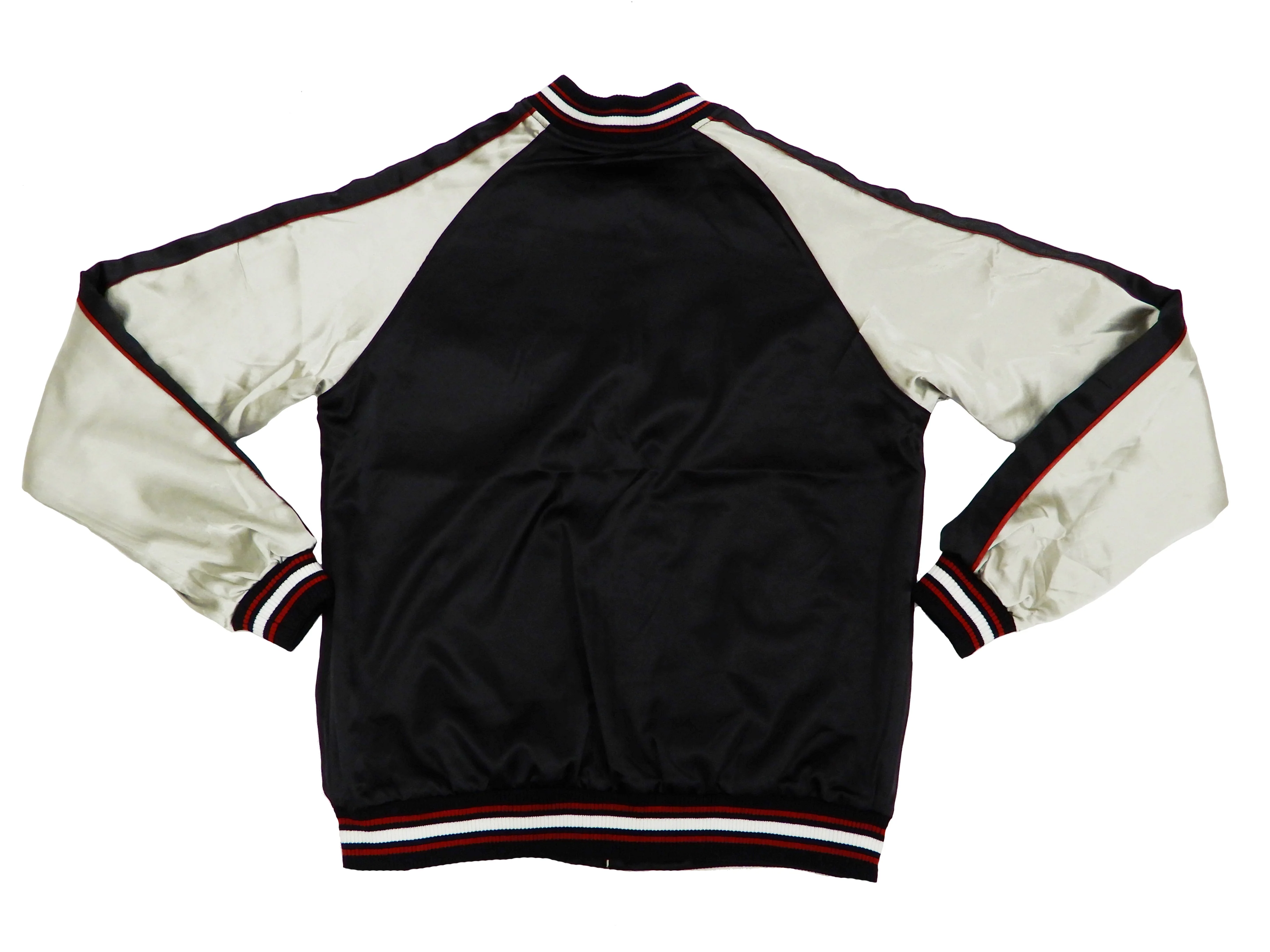 Japanesque Sukajan Men's Japanese Souvenir Jacket Cherry Blossom 3RSJ-301 Black/Beige - Image 16