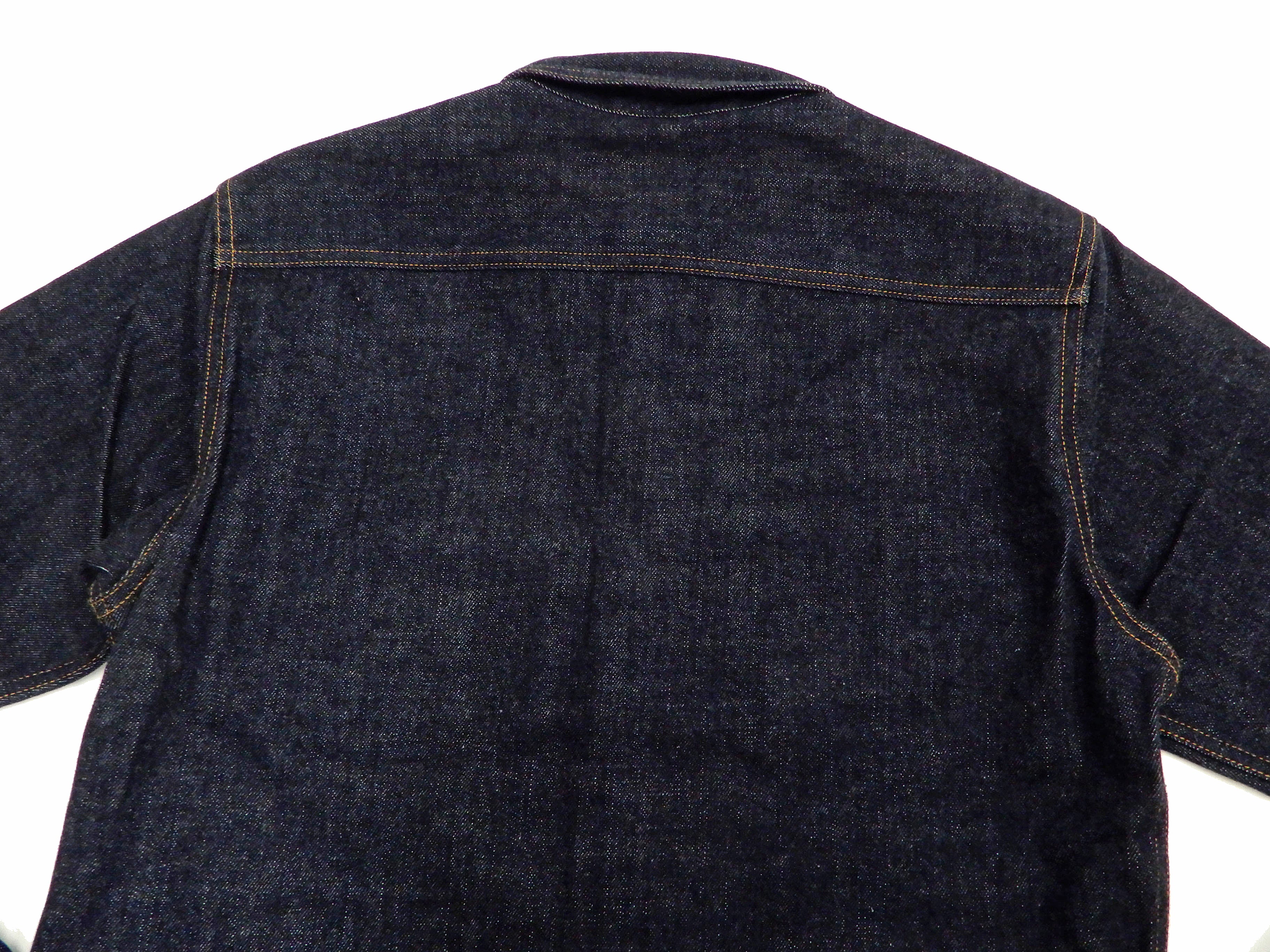 Kojima Genes Contrast Panel Shirt Men's Long Sleeve Two Tone Button Up Shirt rnb2081 RNB-2081 Black Duck Canvas/Indigo Denim - Image 10