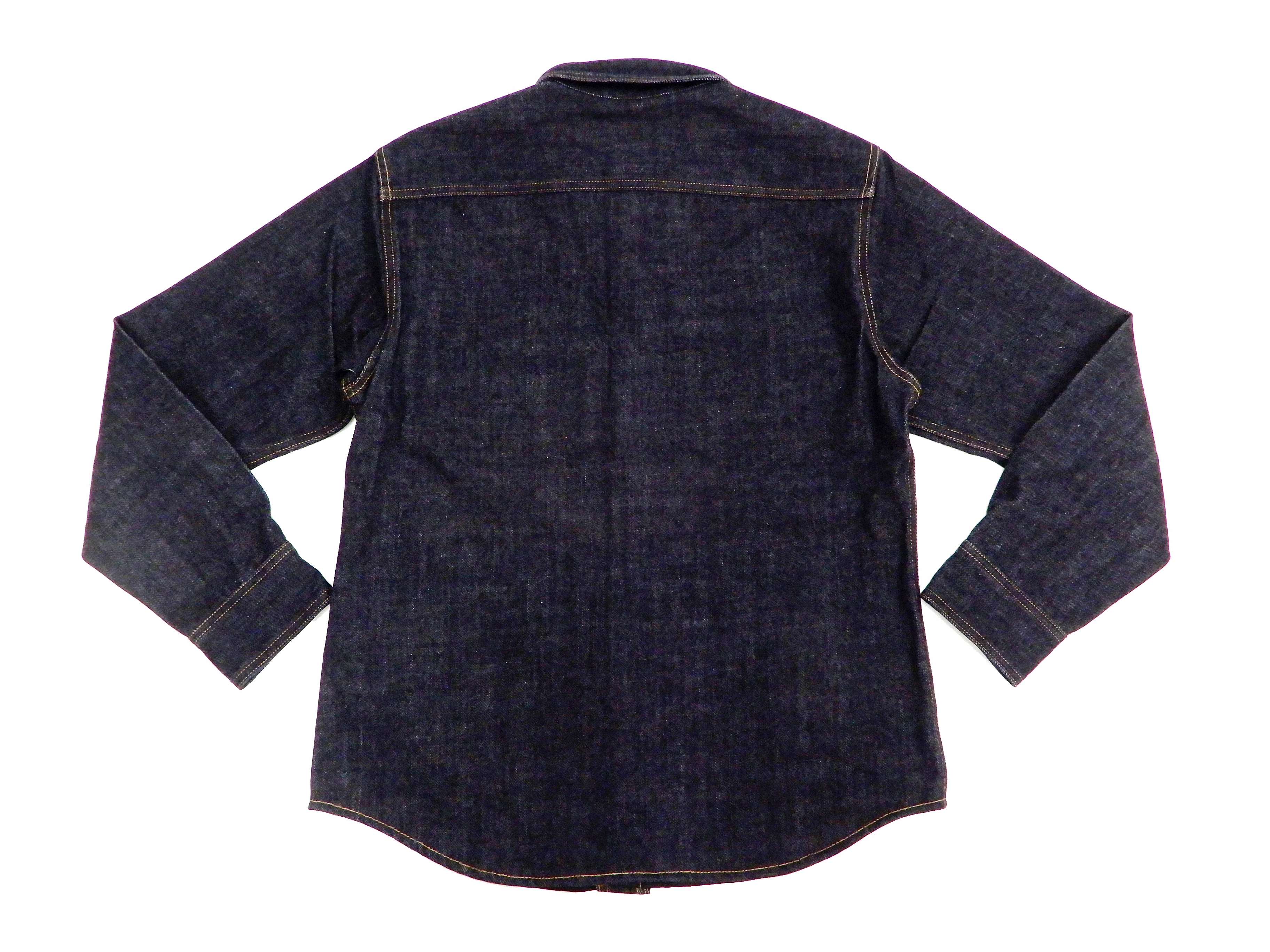 Kojima Genes Contrast Panel Shirt Men's Long Sleeve Two Tone Button Up Shirt rnb2081 RNB-2081 Black Duck Canvas/Indigo Denim - Image 9