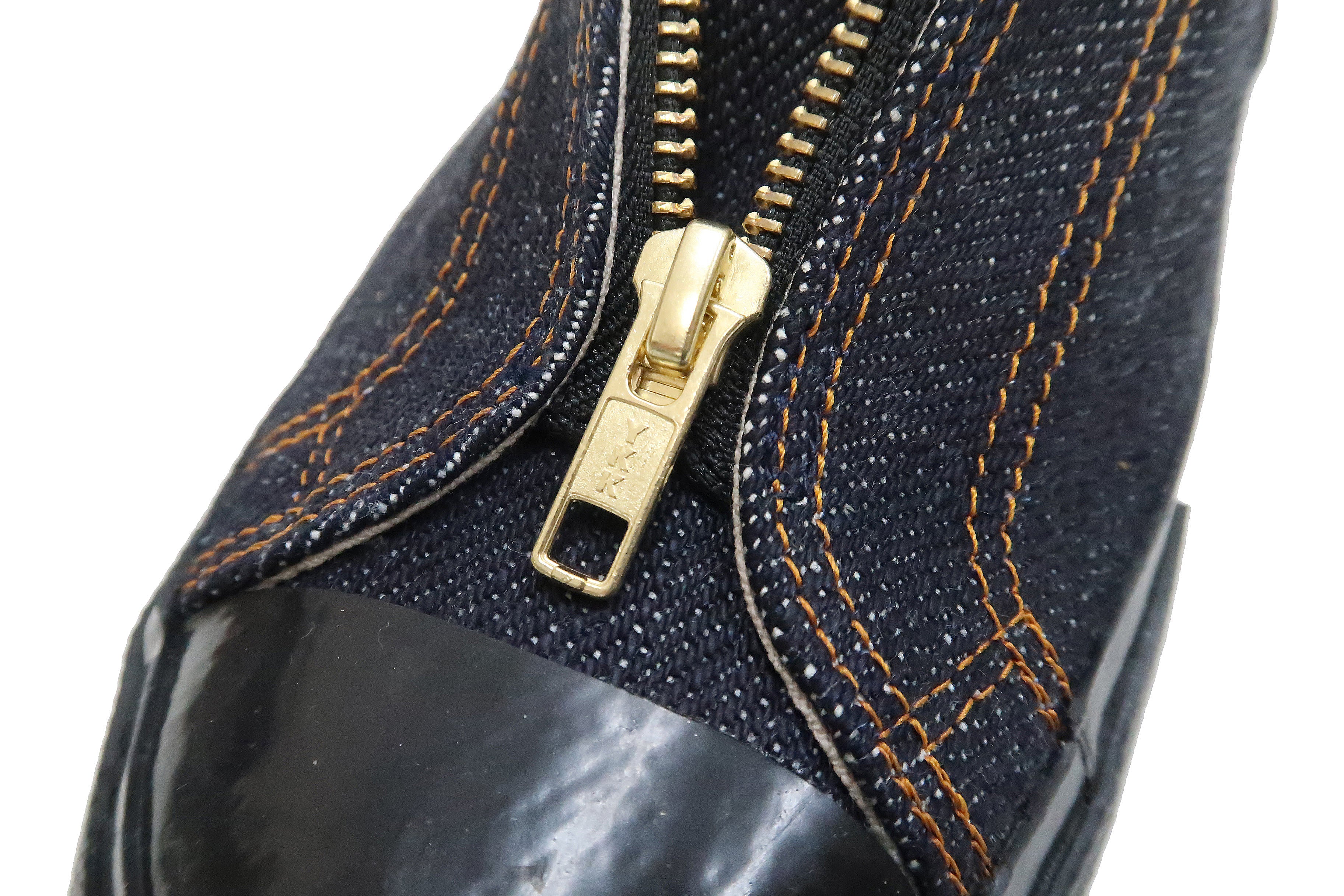 Kojima Genes Denim Sneakers Men's Laceless Front Zip Low Top 25oz Jean Shoes RNB-8007 rnb8007 - Image 10