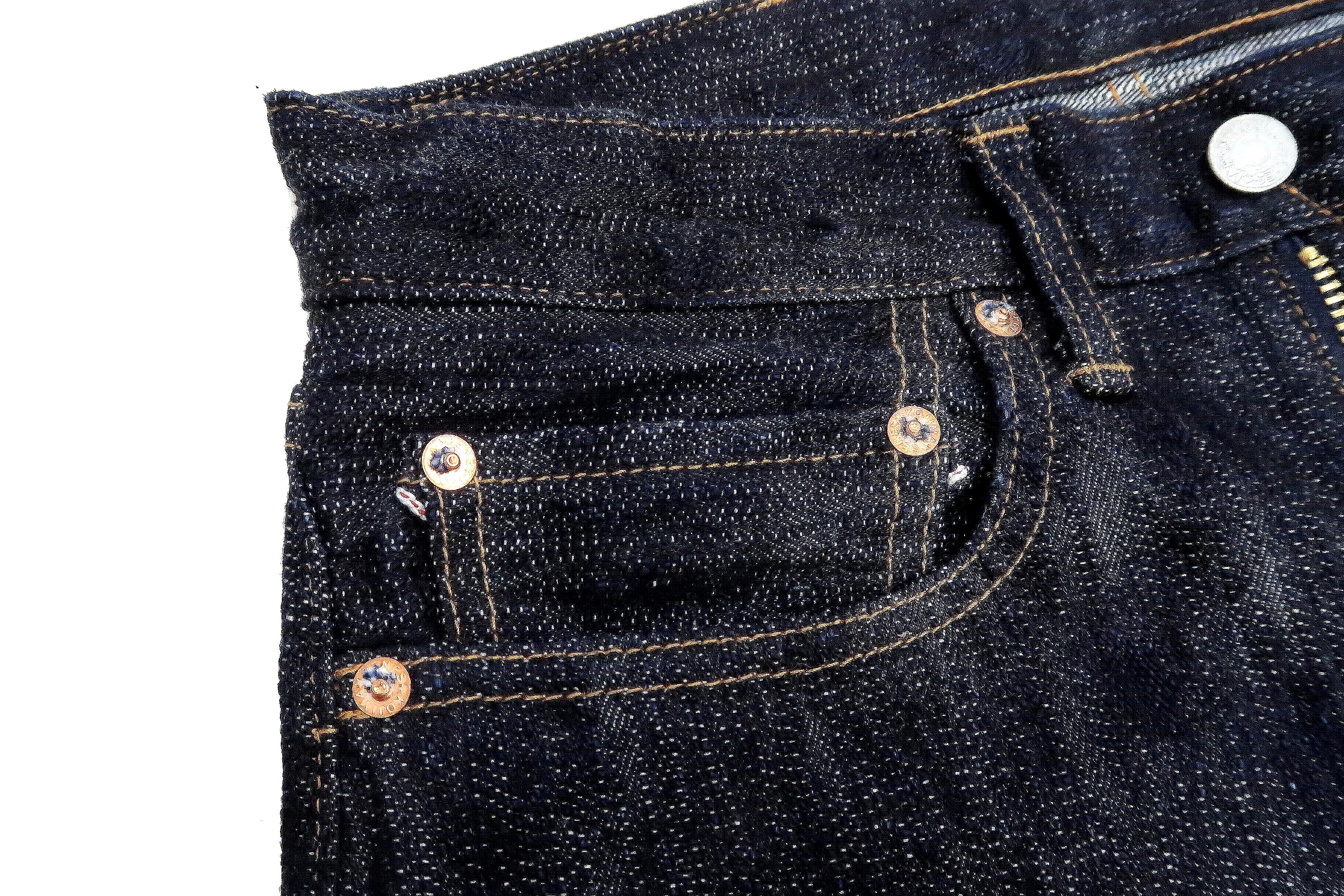 Kojima Genes Jeans Men's 19oz Selvedge Slub Denim Regular Fit Zipper-Fly Straight rnb1000rz RNB-1000RZ - Image 10