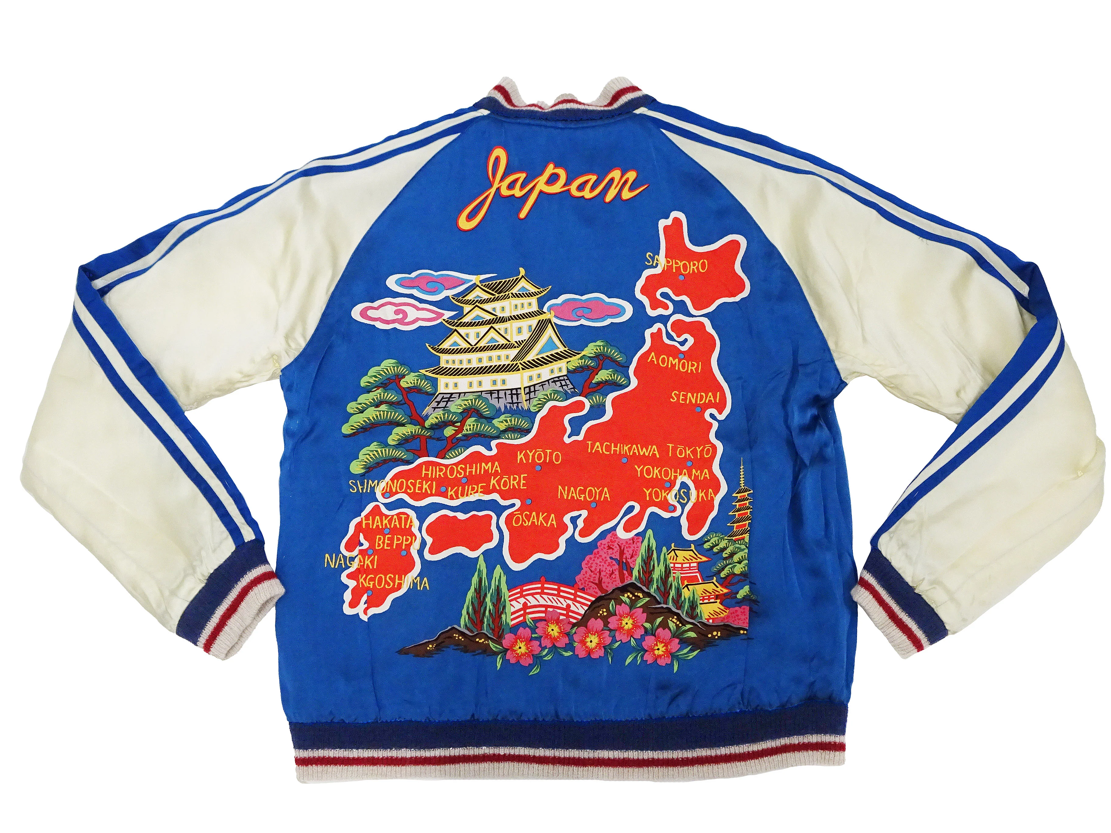 KOSHO & CO. Jacket Tailor Toyo Sukajan Men's Japanese Souvenir Jacket Dragon Embroidery x Japan Map Print TT15531 TT15531-119 - Image 23
