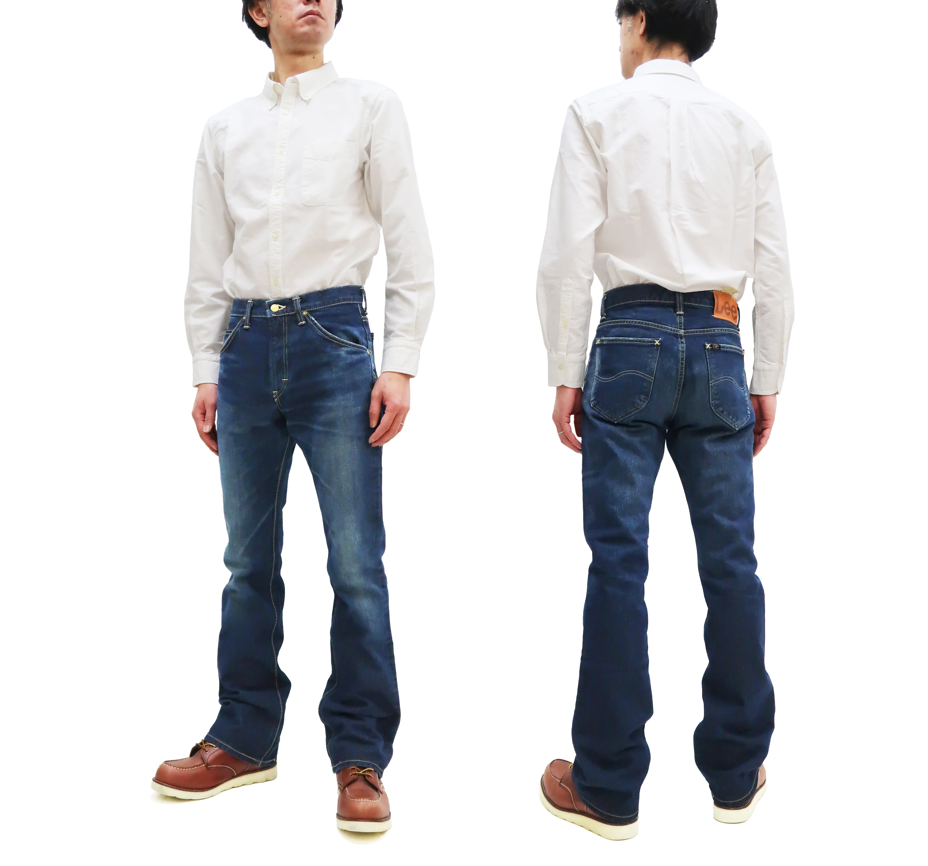 Lee Bootcut Jeans 102 LM8102 Men's Regular Fit Boot Cut Jean LM8102-526 Non-stretch Pre-Faded Blue Indigo Denim - Image 3