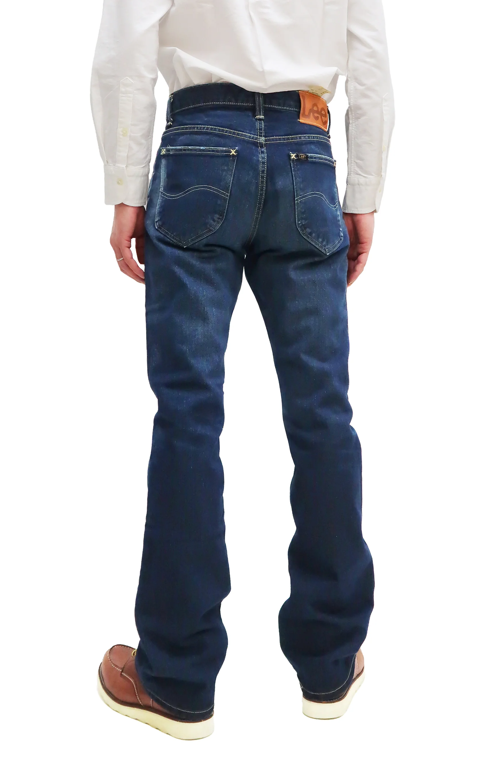 Lee Bootcut Jeans 102 LM8102 Men's Regular Fit Boot Cut Jean LM8102-526 Non-stretch Pre-Faded Blue Indigo Denim - Image 4