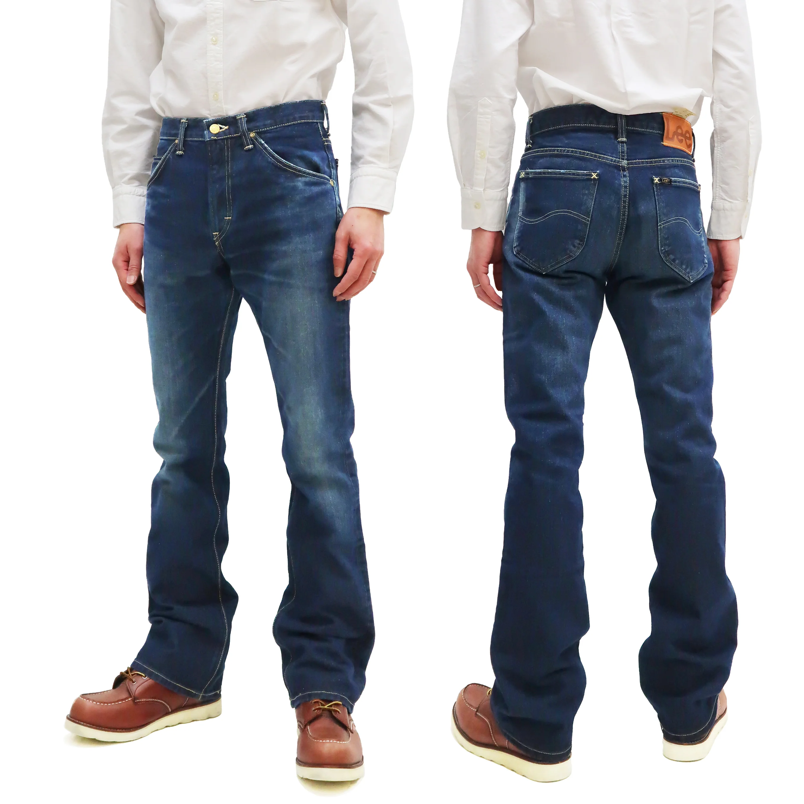 Lee Bootcut Jeans 102 LM8102 Men's Regular Fit Boot Cut Jean LM8102-526 Non-stretch Pre-Faded Blue Indigo Denim - Image 5