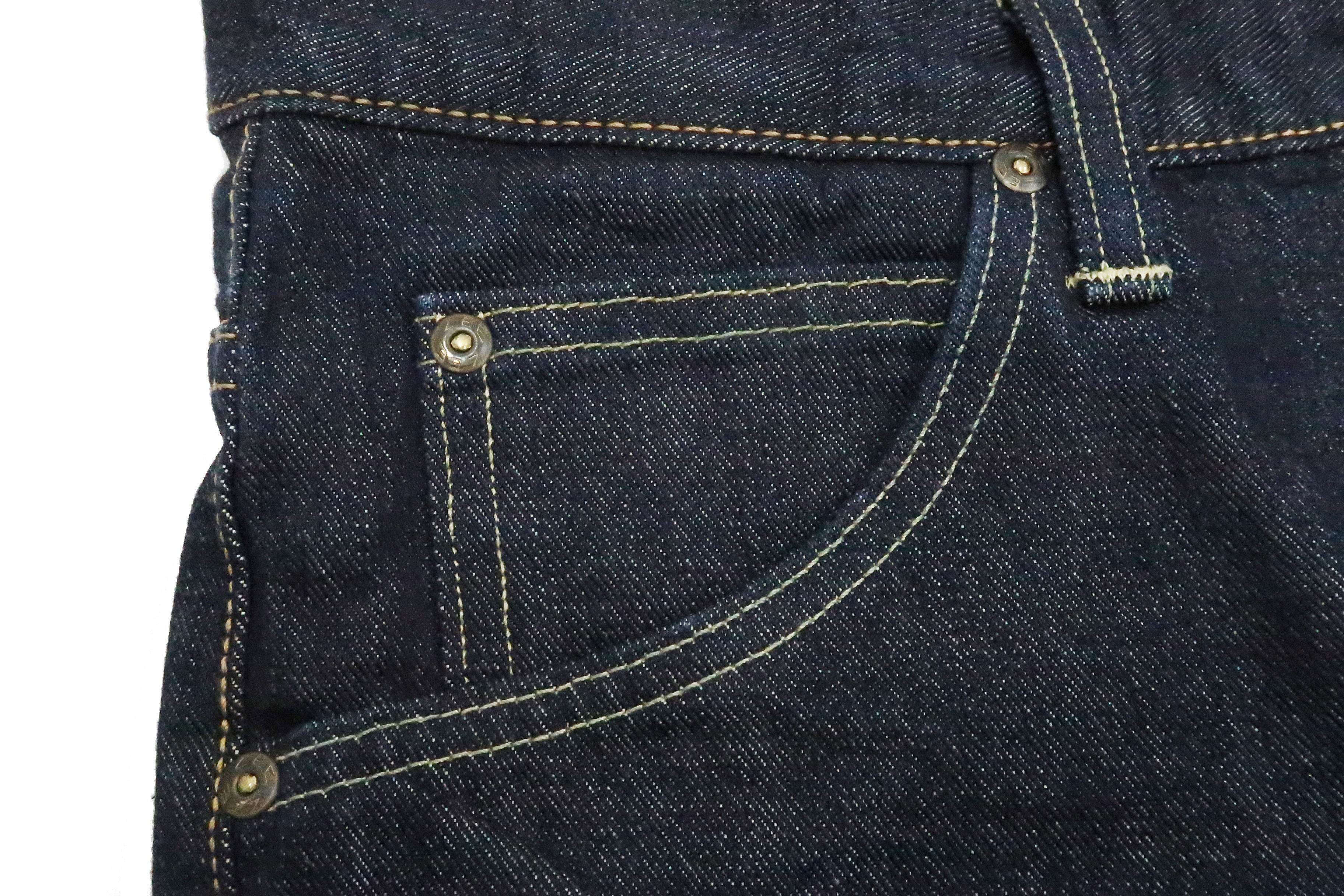Lee Jeans 101Z with Zip fly Men's Regular Fit Straight Jeans LM8101 Made in Japan LM8101-500 One-Washed Deep Blue Indigo Denim - Image 10
