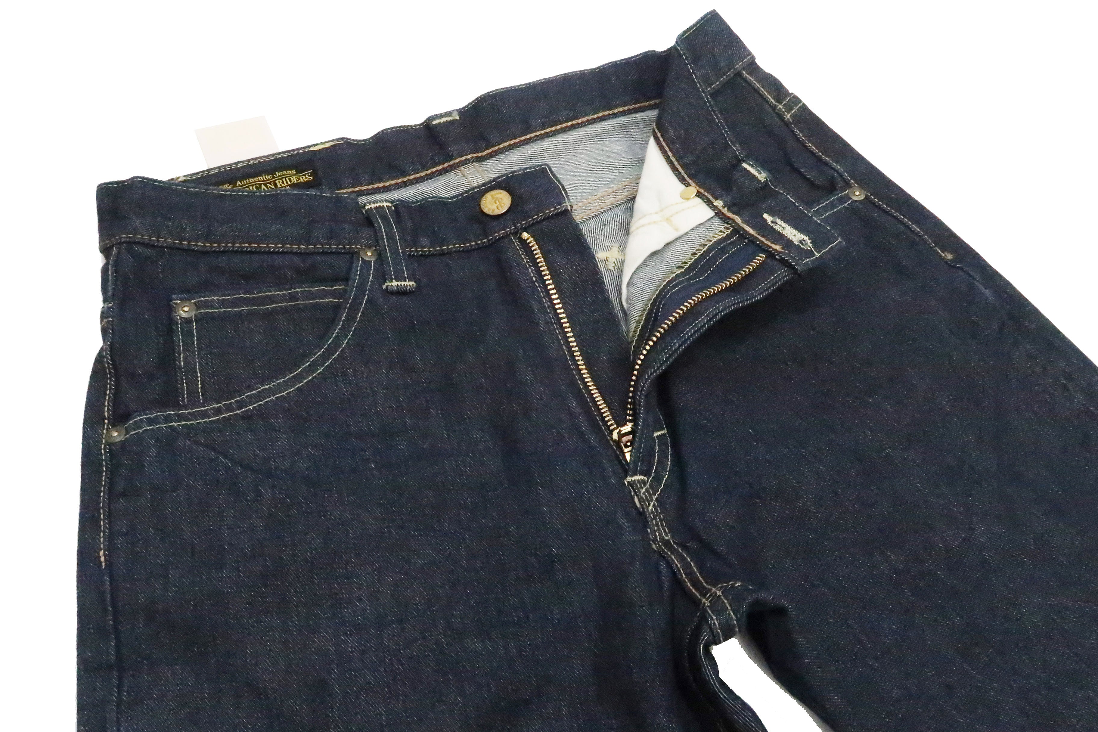 Lee Jeans 101Z with Zip fly Men's Regular Fit Straight Jeans LM8101 Made in Japan LM8101-500 One-Washed Deep Blue Indigo Denim - Image 7