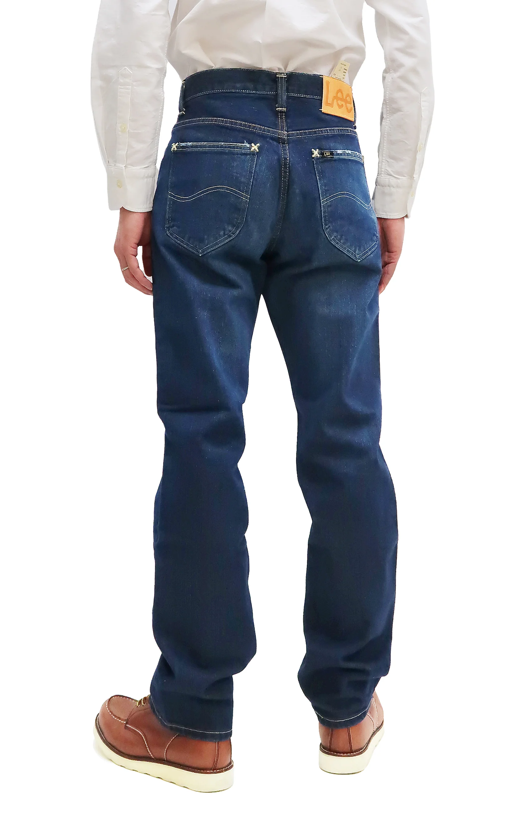 Lee Jeans 101Z with Zip fly Men's Regular Fit Straight Jeans LM8101 Made in Japan LM8101-526 Pre-Faded Blue Indigo Denim - Image 4