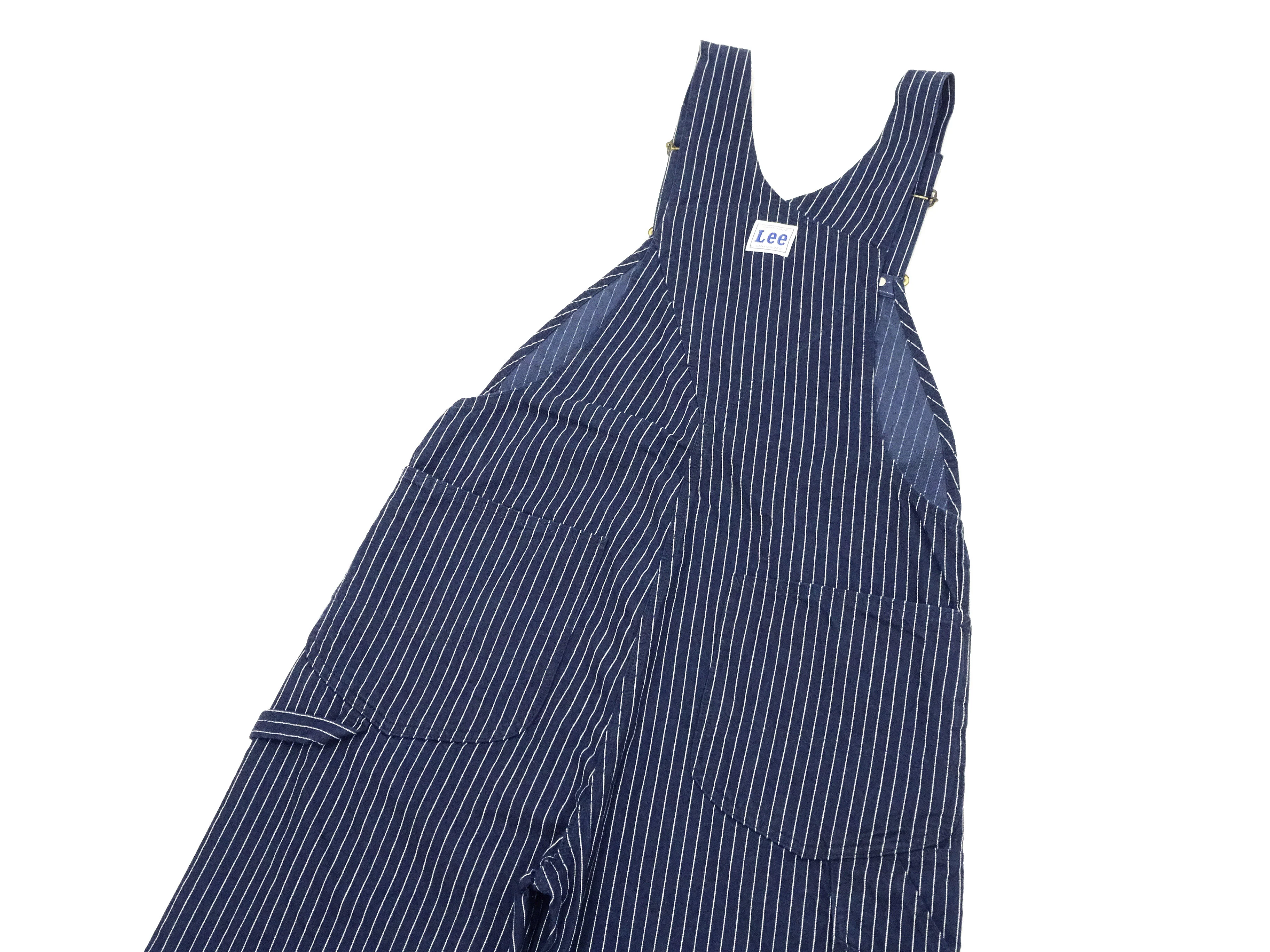 Lee Overalls Men's Casual Fashion Bib Overall High-Back LM7254 LM7254-2204 Indigo Twill with White Pinstripe Stitching - Image 14
