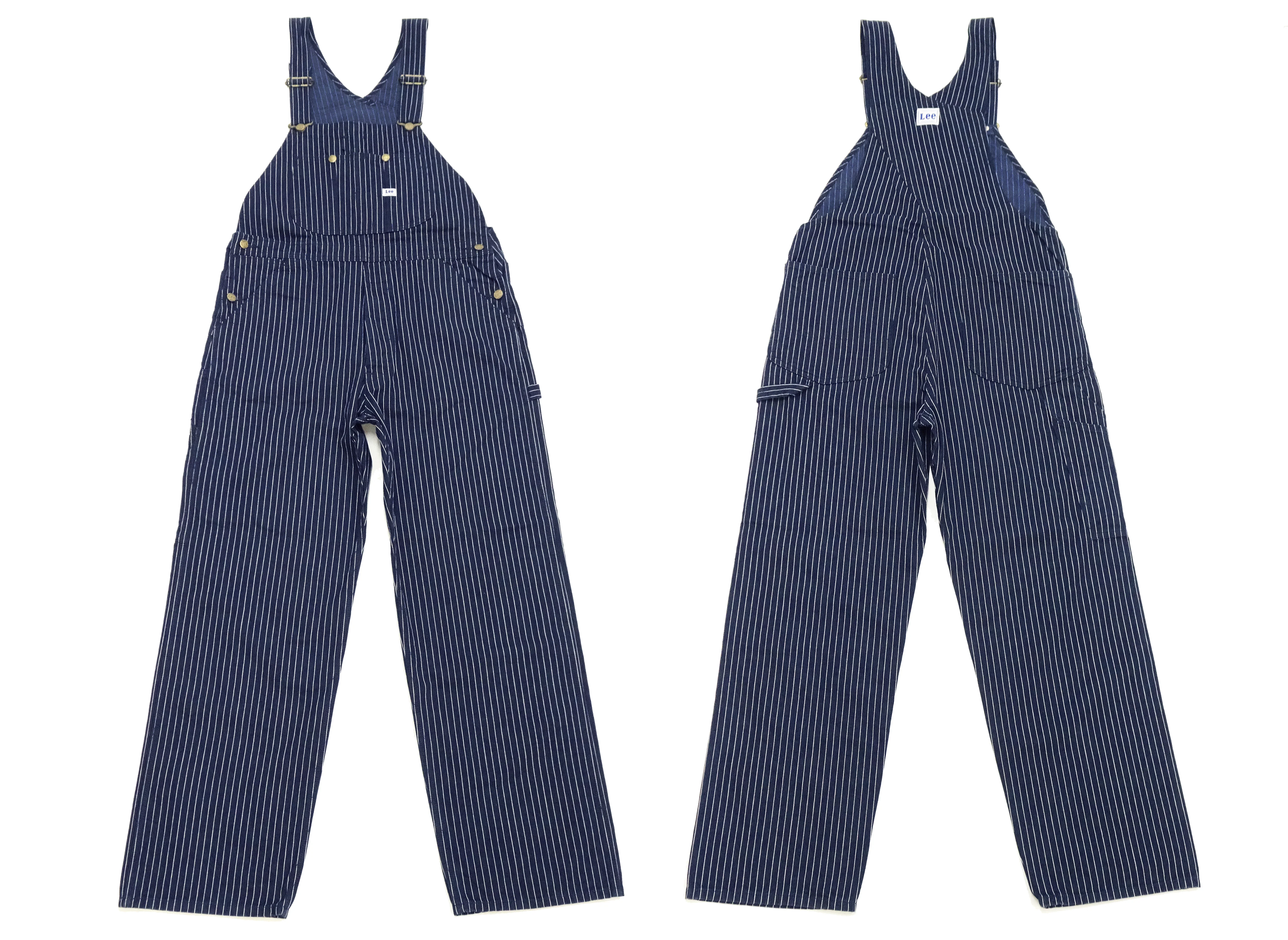 Lee Overalls Men's Casual Fashion Bib Overall High-Back LM7254 LM7254-2204 Indigo Twill with White Pinstripe Stitching - Image 6
