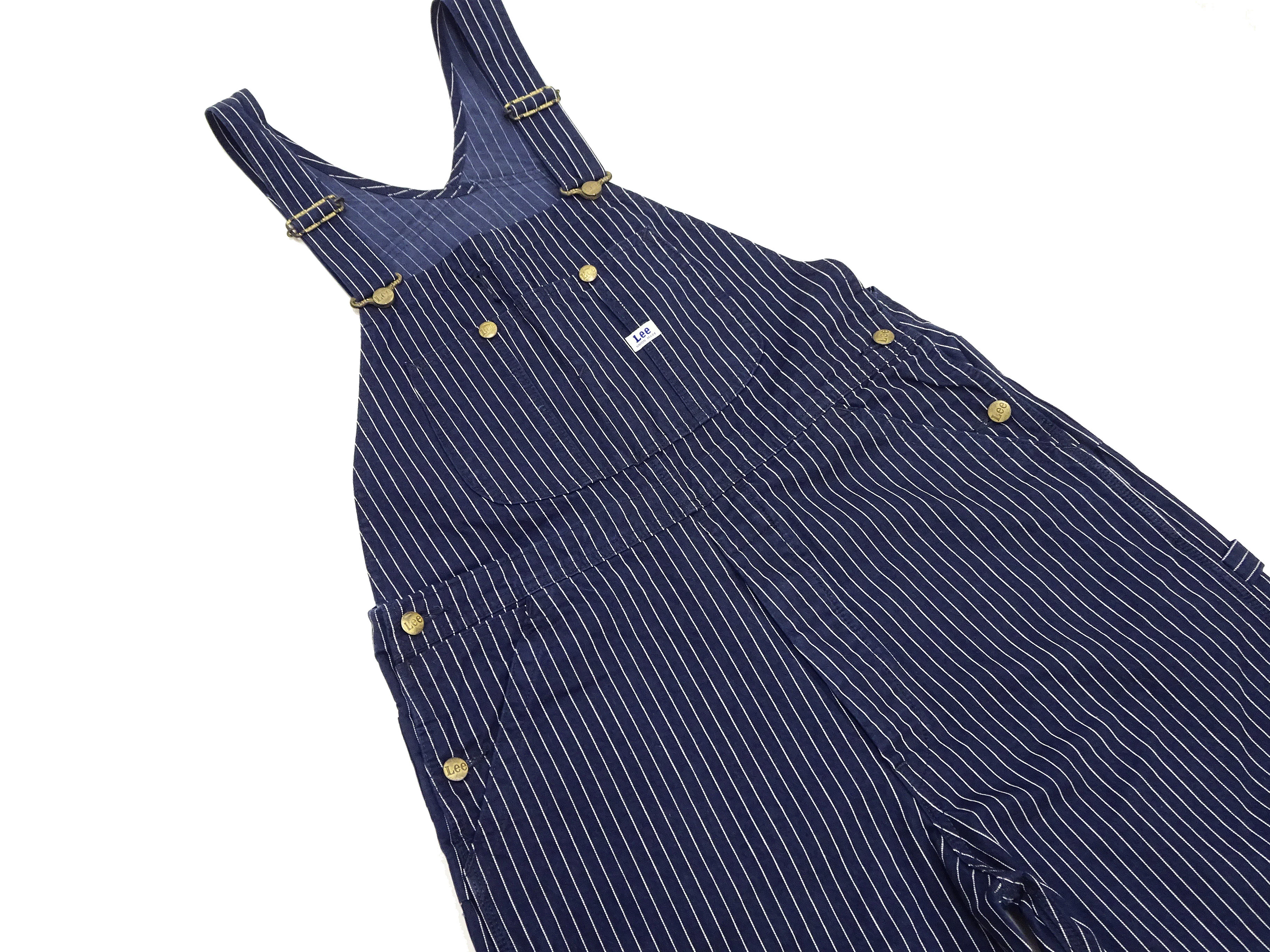 Lee Overalls Men's Casual Fashion Bib Overall High-Back LM7254 LM7254-2204 Indigo Twill with White Pinstripe Stitching - Image 7