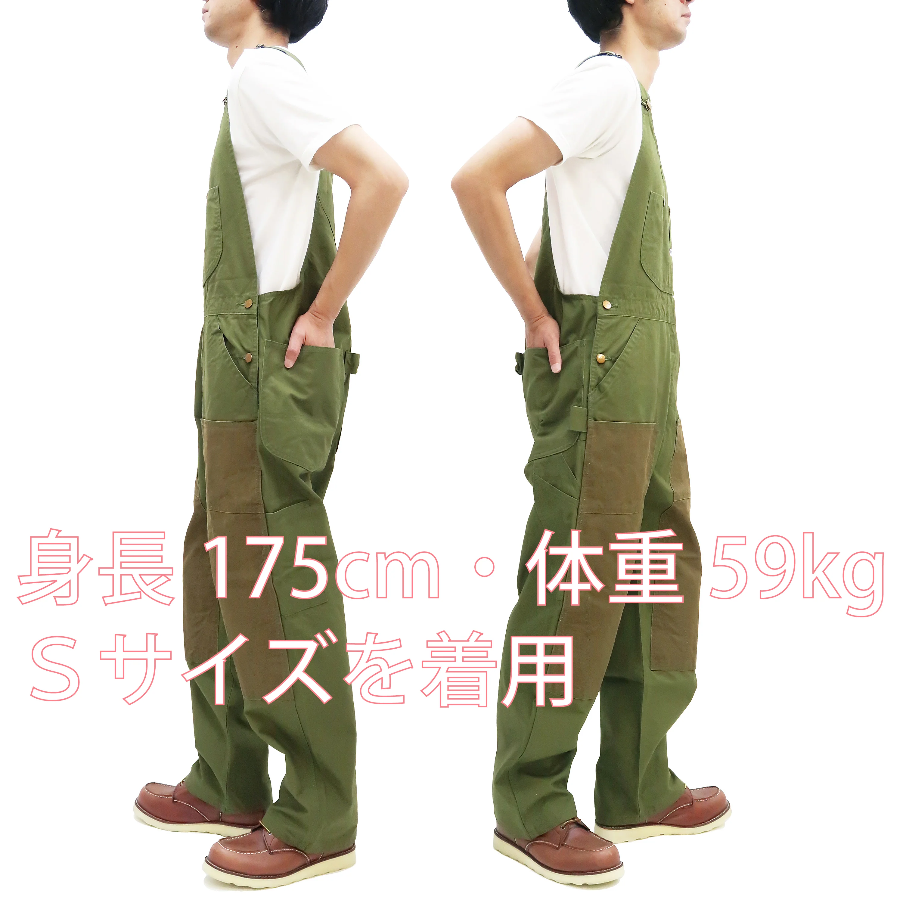 Lee Overalls Men's Casual Fashion Double Knee Duck Canvas Bib Overall High-Back LM8605 LM8605-121 Olive - Image 3