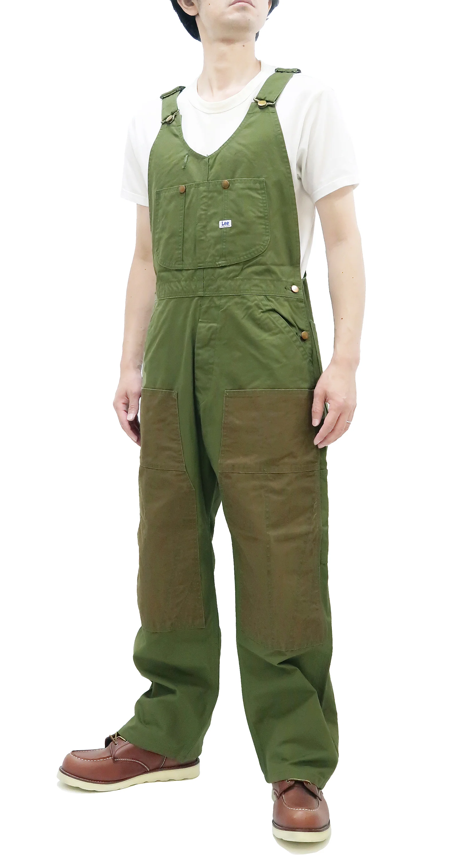 Lee Overalls Men's Casual Fashion Double Knee Duck Canvas Bib Overall High-Back LM8605 LM8605-121 Olive - Image 4