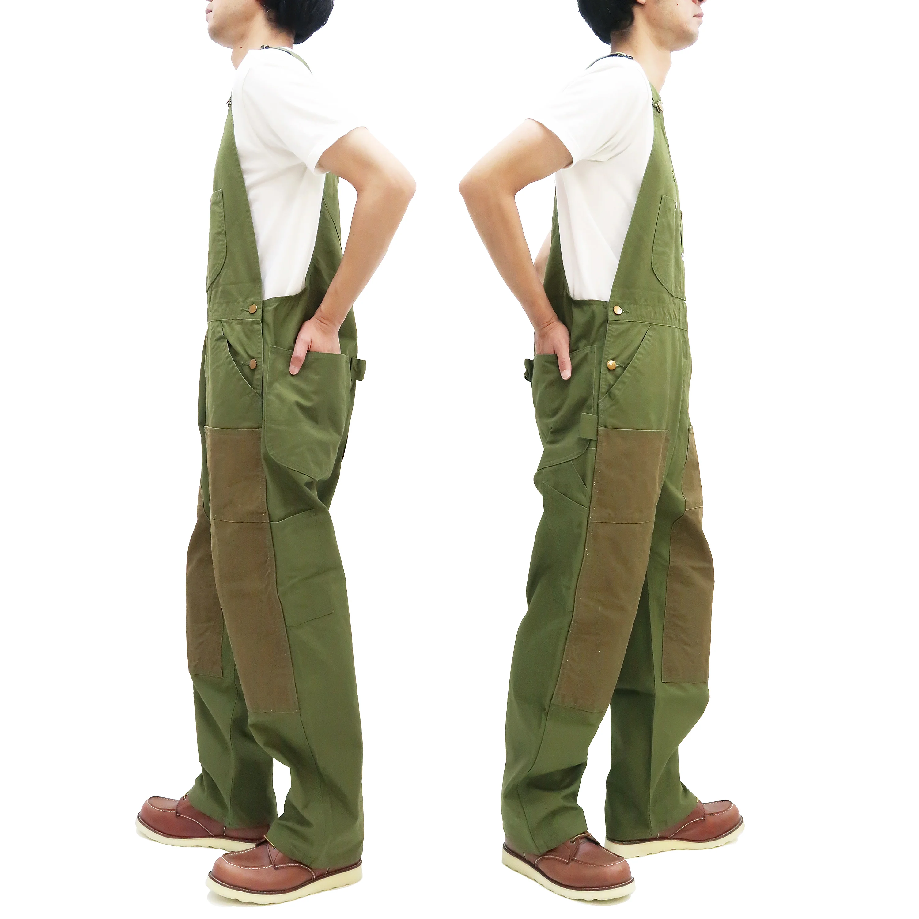Lee Overalls Men's Casual Fashion Double Knee Duck Canvas Bib Overall High-Back LM8605 LM8605-121 Olive - Image 7