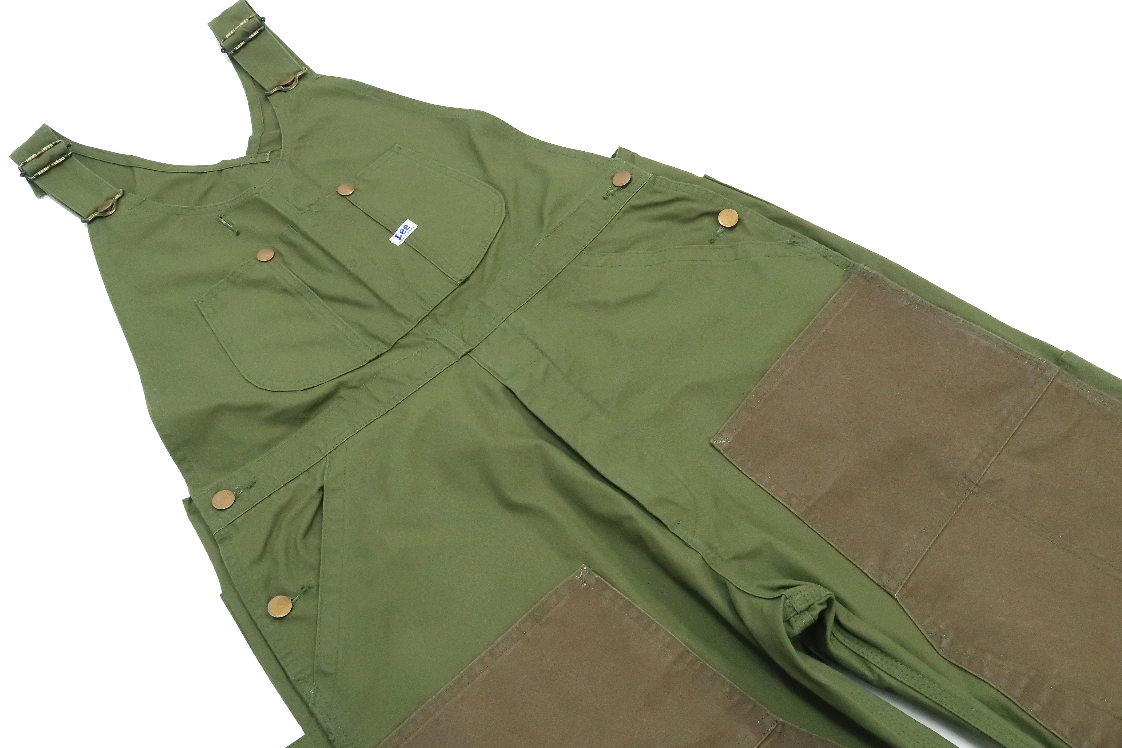 Lee Overalls Men's Casual Fashion Double Knee Duck Canvas Bib Overall High-Back LM8605 LM8605-121 Olive - Image 9