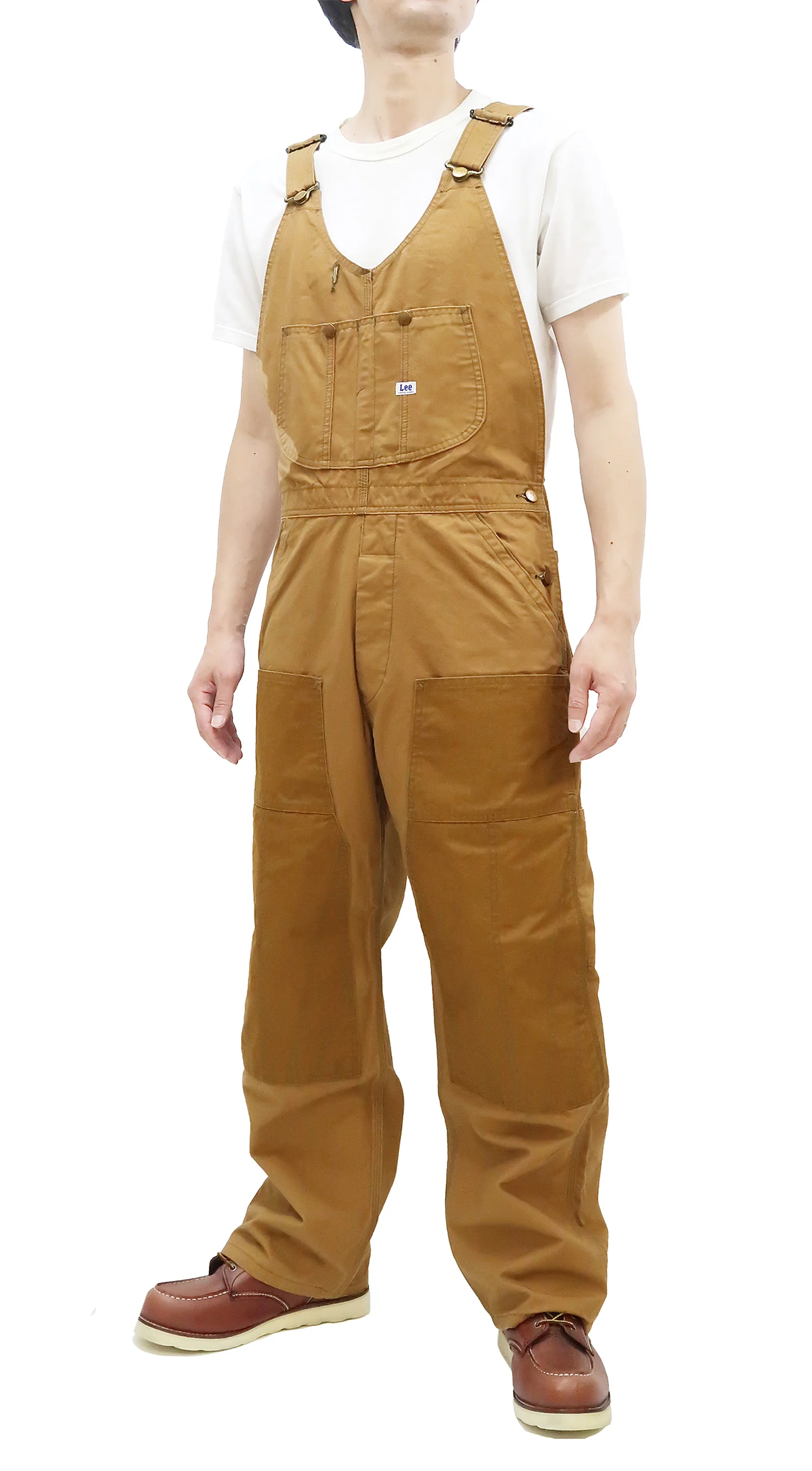 Lee Overalls Men's Casual Fashion Double Knee Duck Canvas Bib Overall High-Back LM8605 LM8605-145 Brown - Image 4